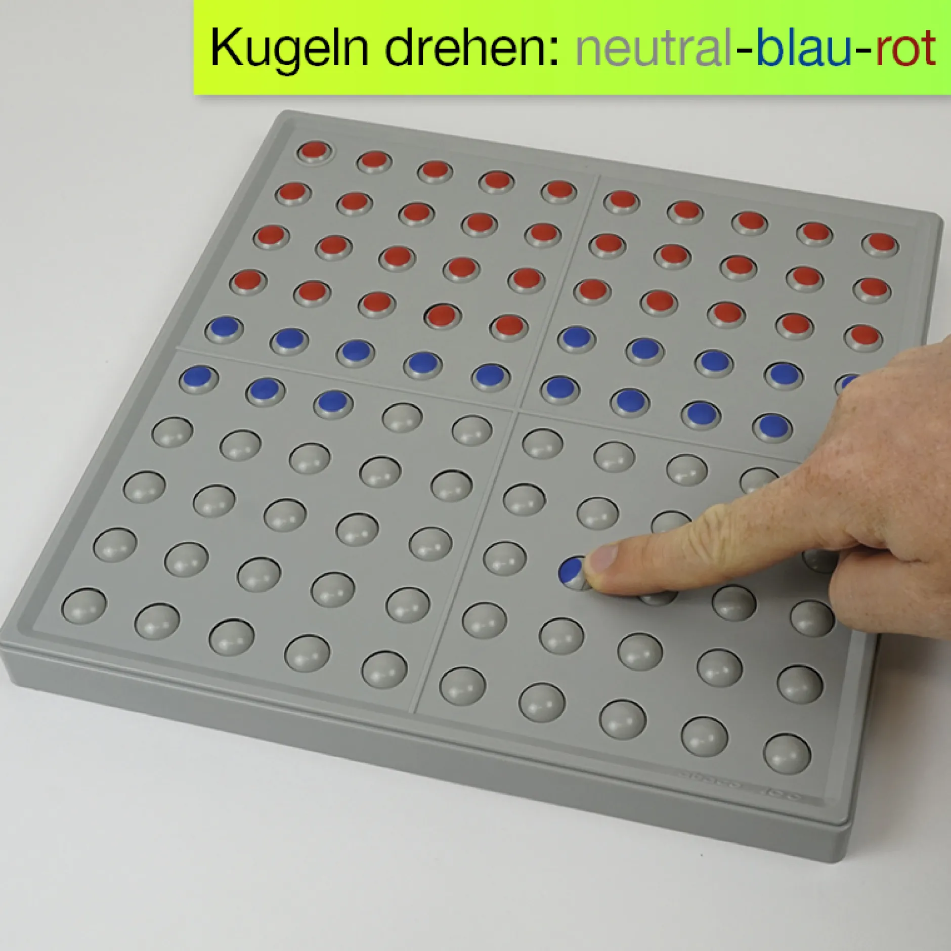 ABACO 100 tricolor rot-blau-grau, Zähl- und Rechenrahmen