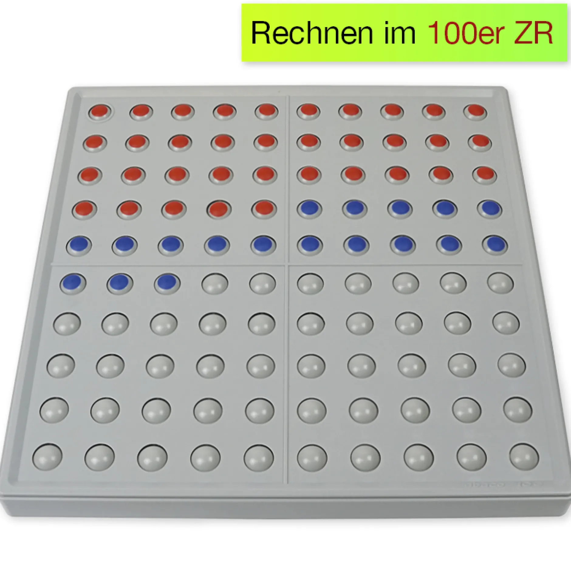 ABACO 100 tricolor rot-blau-grau, Zähl- und Rechenrahmen