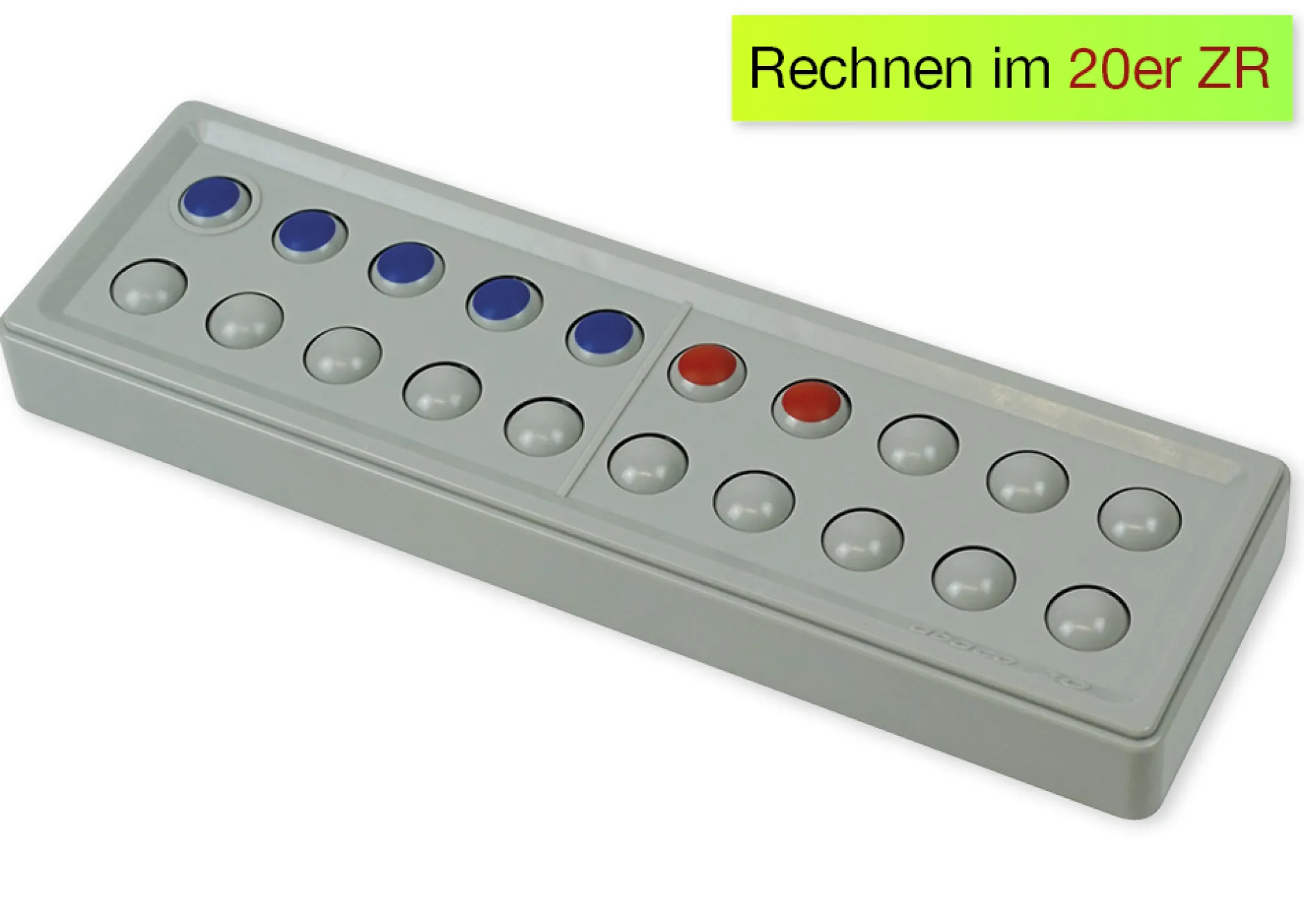 ABACO 20 tricolor rot-blau-grau, Zähl- und Rechenrahmen