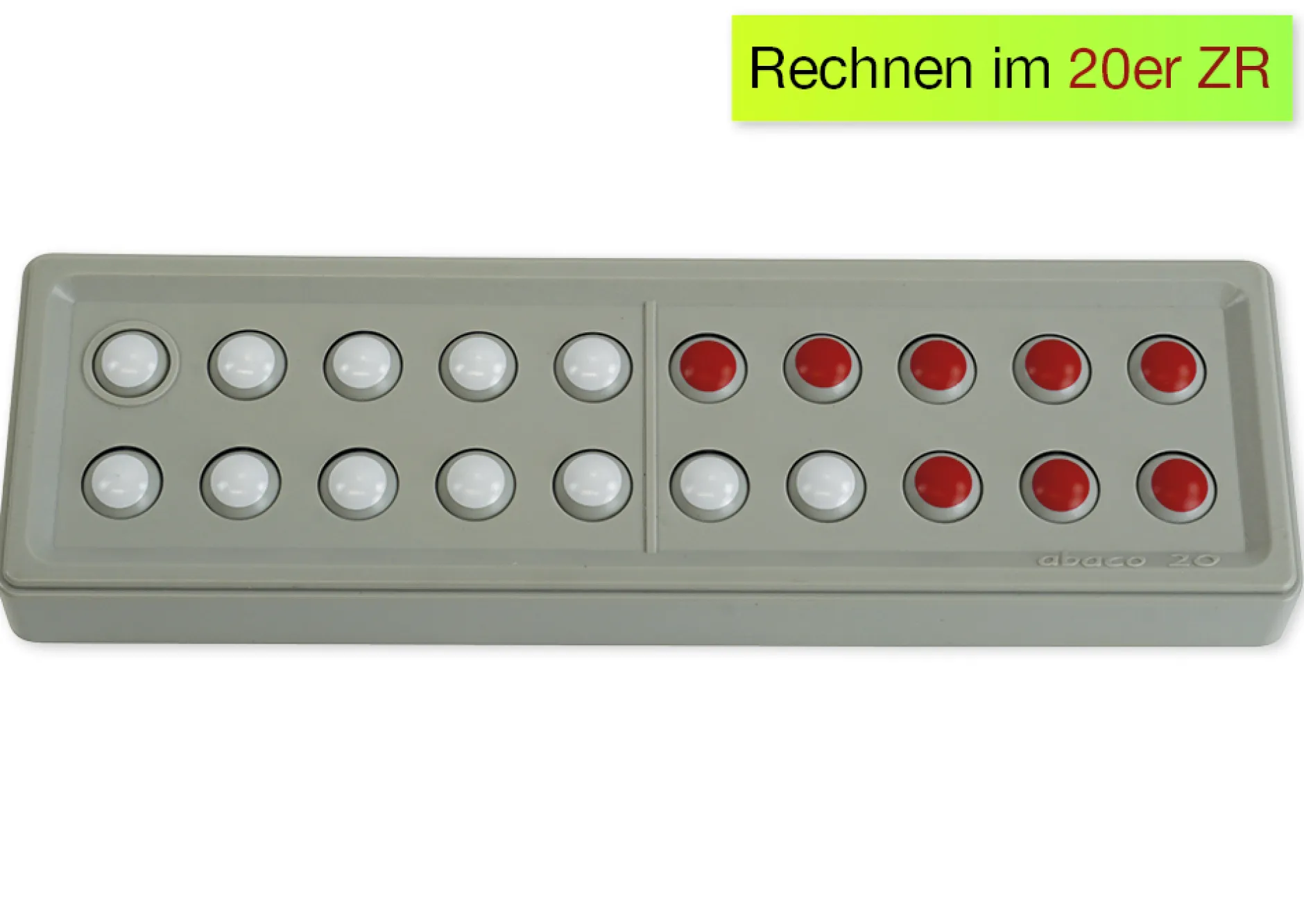 ABACO 20 tricolor rot-weiß-grau, Zähl- und Rechenrahmen