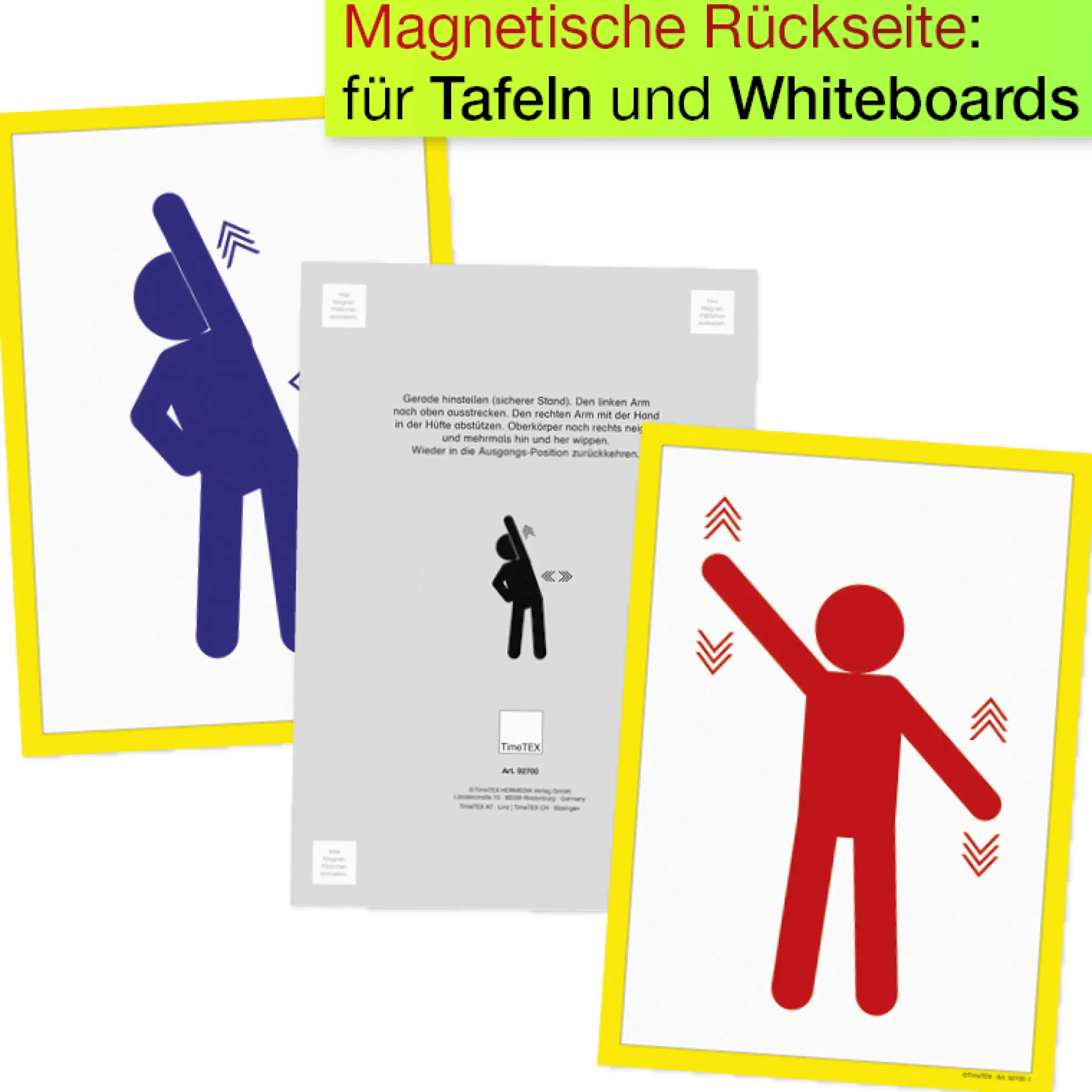 Aktivitäten-Karten XL A4 "Bewegtes Lernen", magnetisch in Box, 26-tlg.