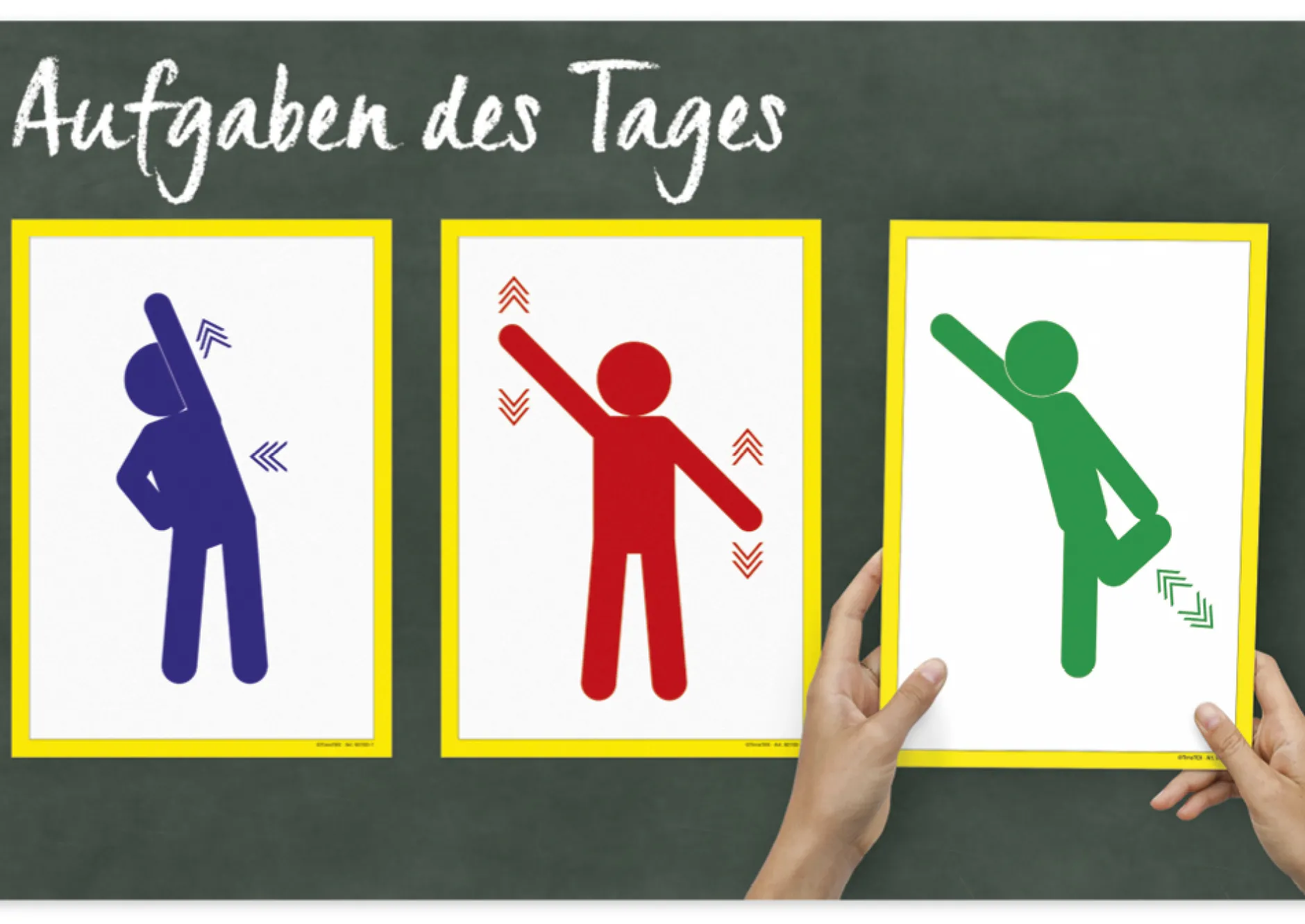 Aktivitäten-Karten XL A4 "Bewegtes Lernen", magnetisch in Box, 26-tlg.