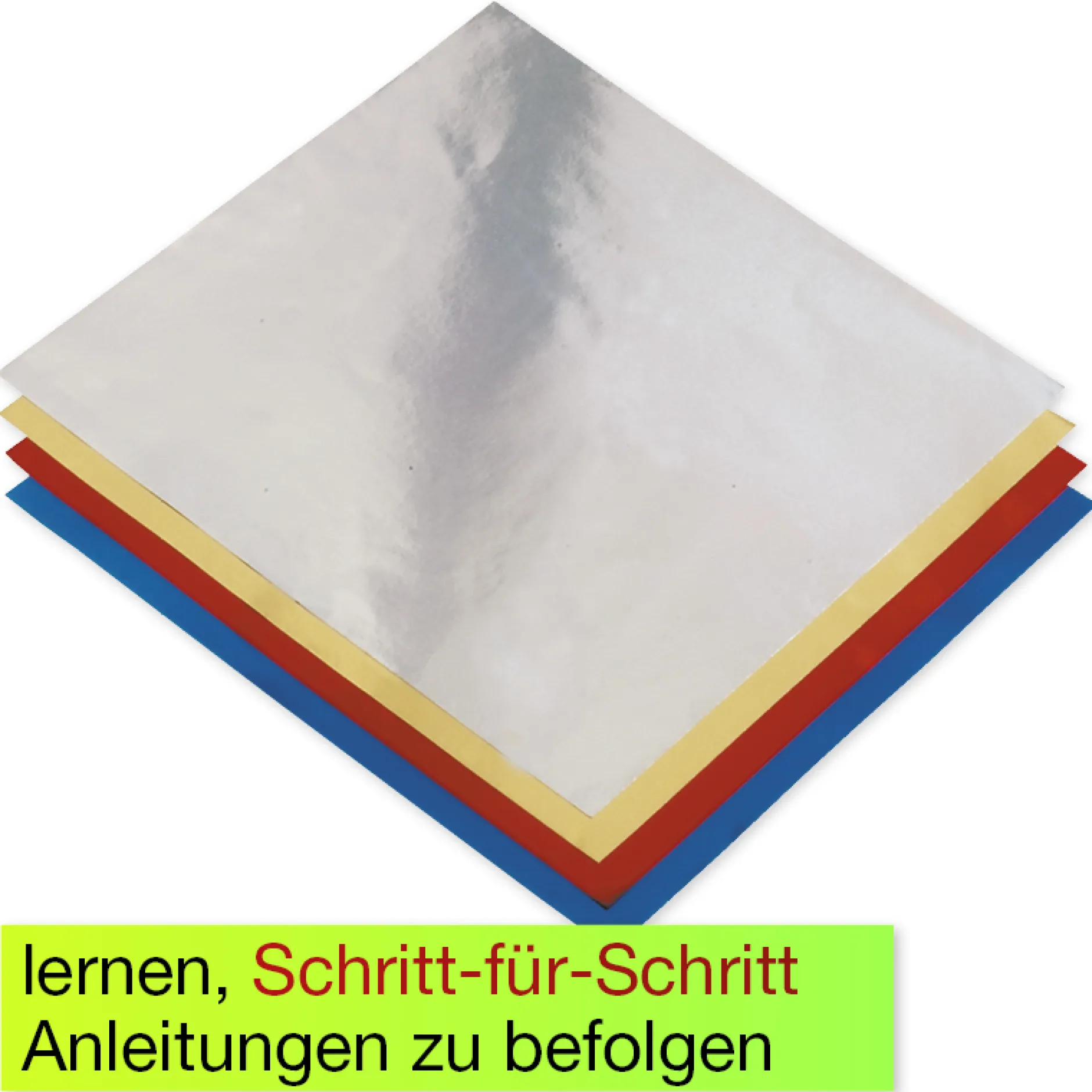 Alu-Faltblätter 20x20 cm, 50 Blatt