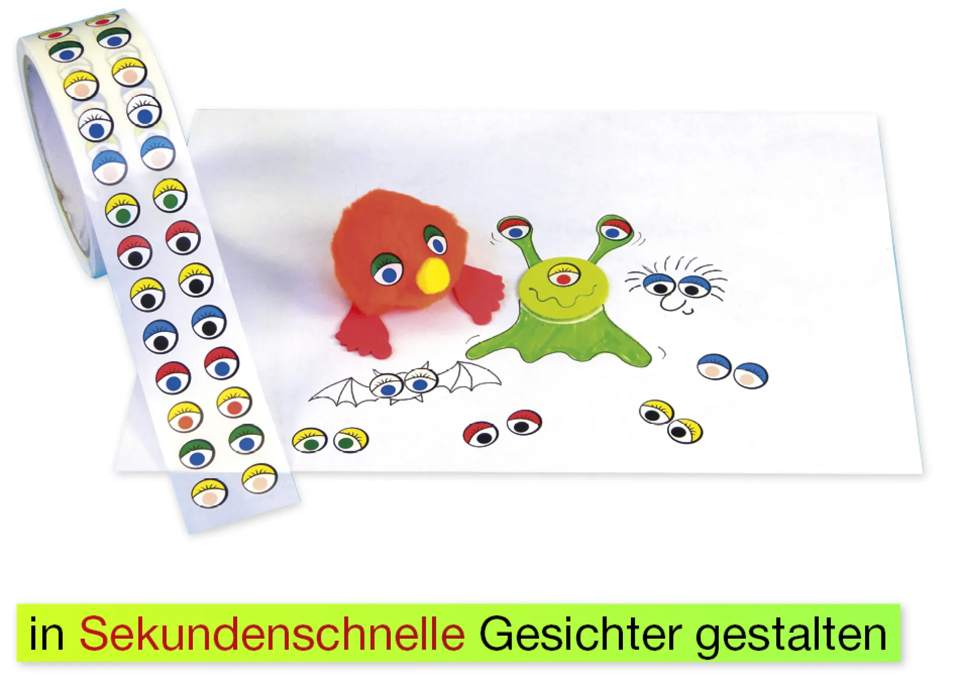 Augen-Sticker, Rolle mit 2.000 Stück