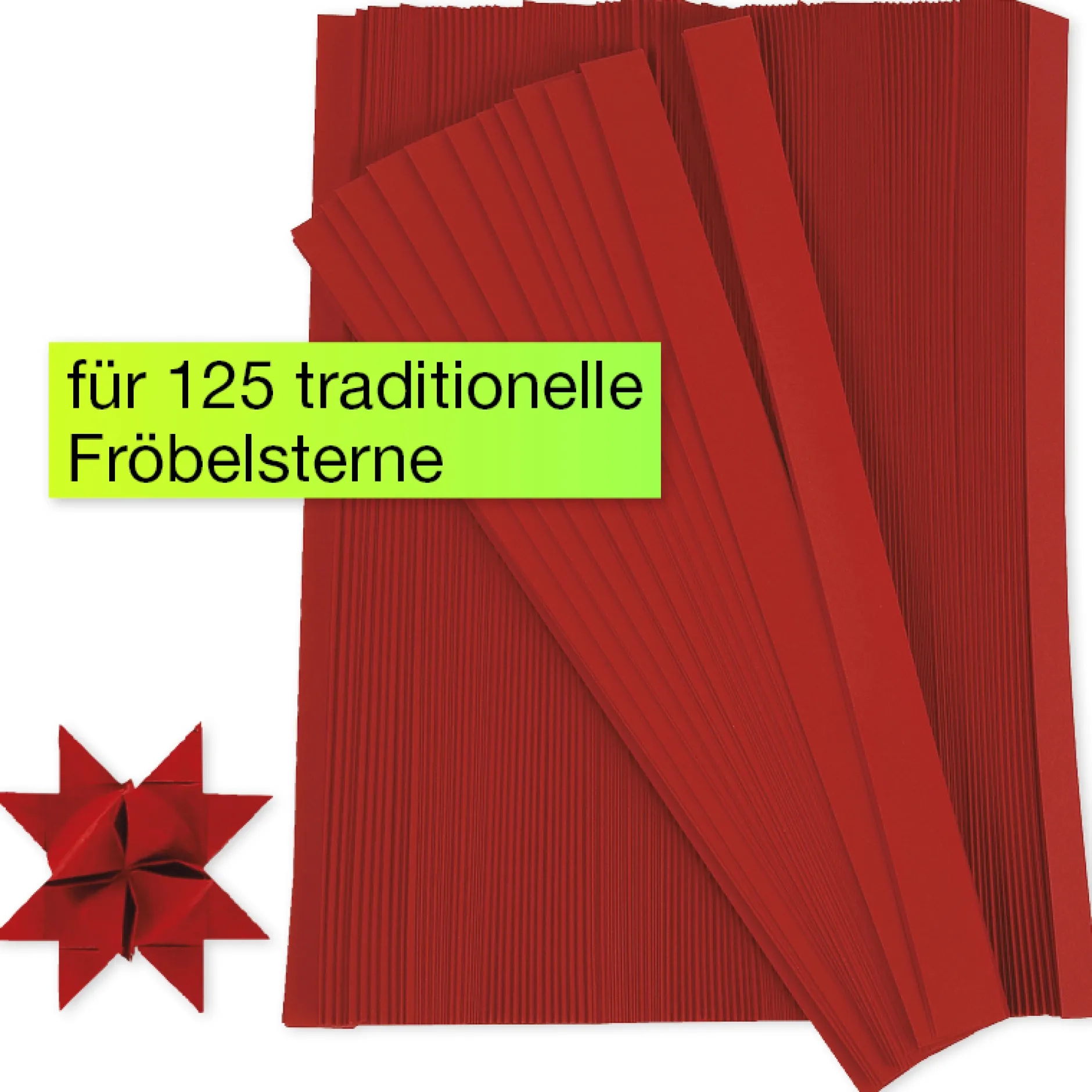 Bastelset "Kleine rote Fröbelsterne", für 125 Sterne