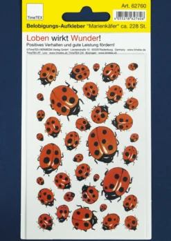 Belobigungs-Aufkleber, Marienkäfer, 228 Stück