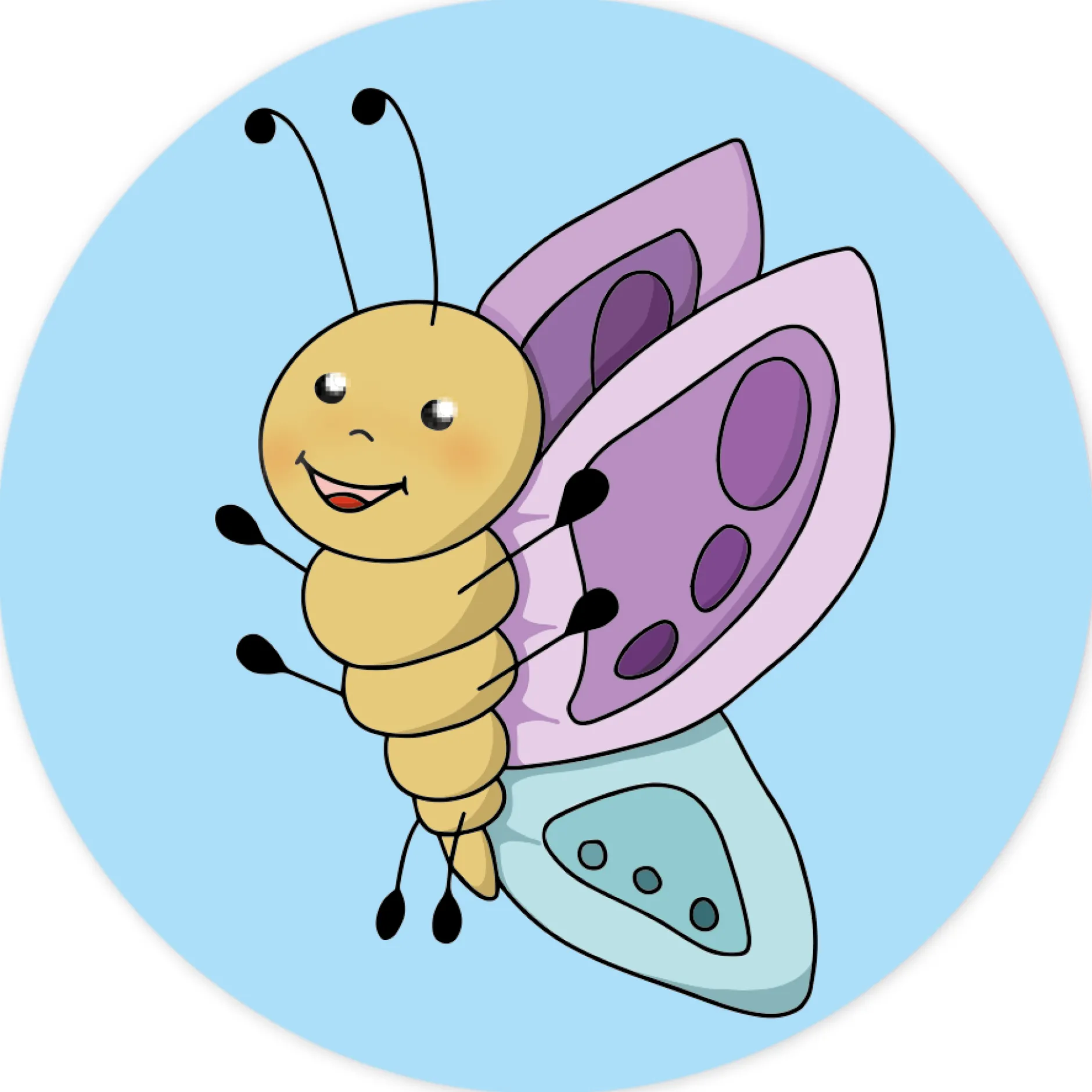 Belobigungs-Aufkleber "Schmetterling" in Spender-Box, 500 Stück