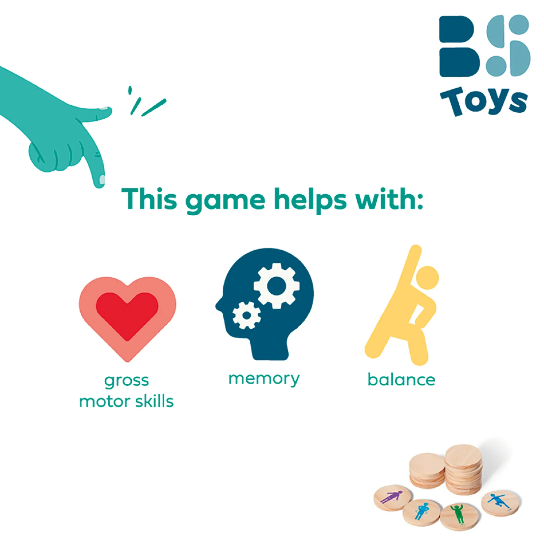 Bewegungsspiel "Moves!", 19-tlg.