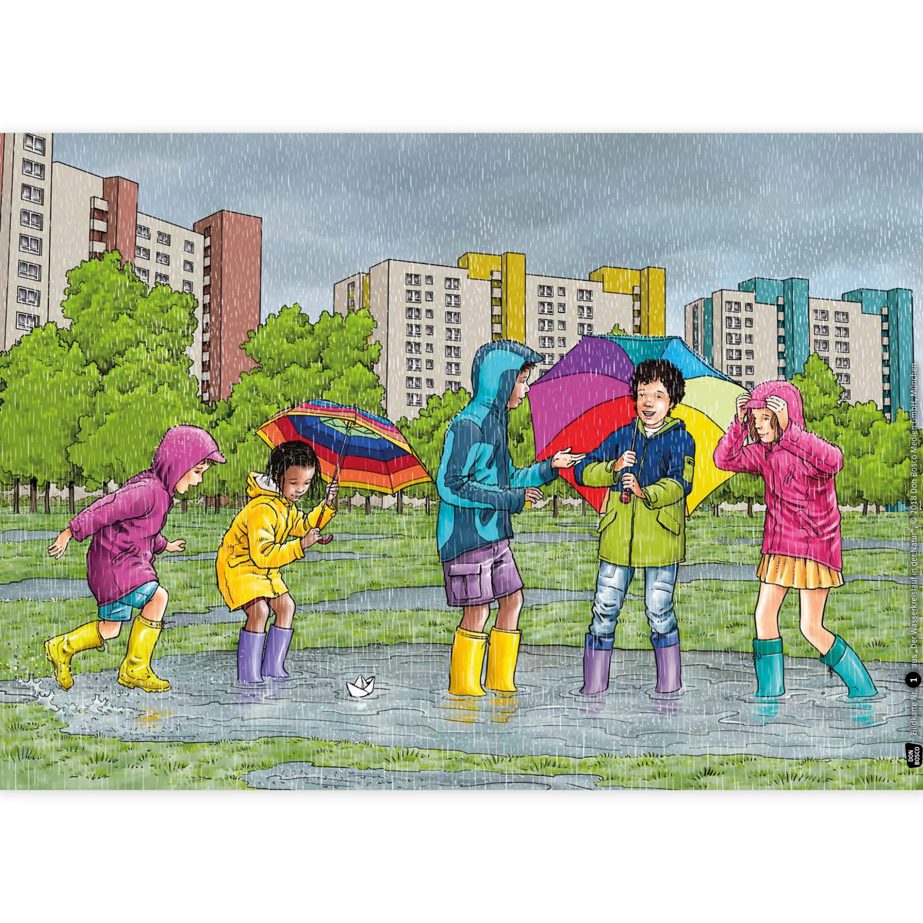 Bildergeschichten-Karten "Der Wasserkreislauf in der Natur", 12-tlg.