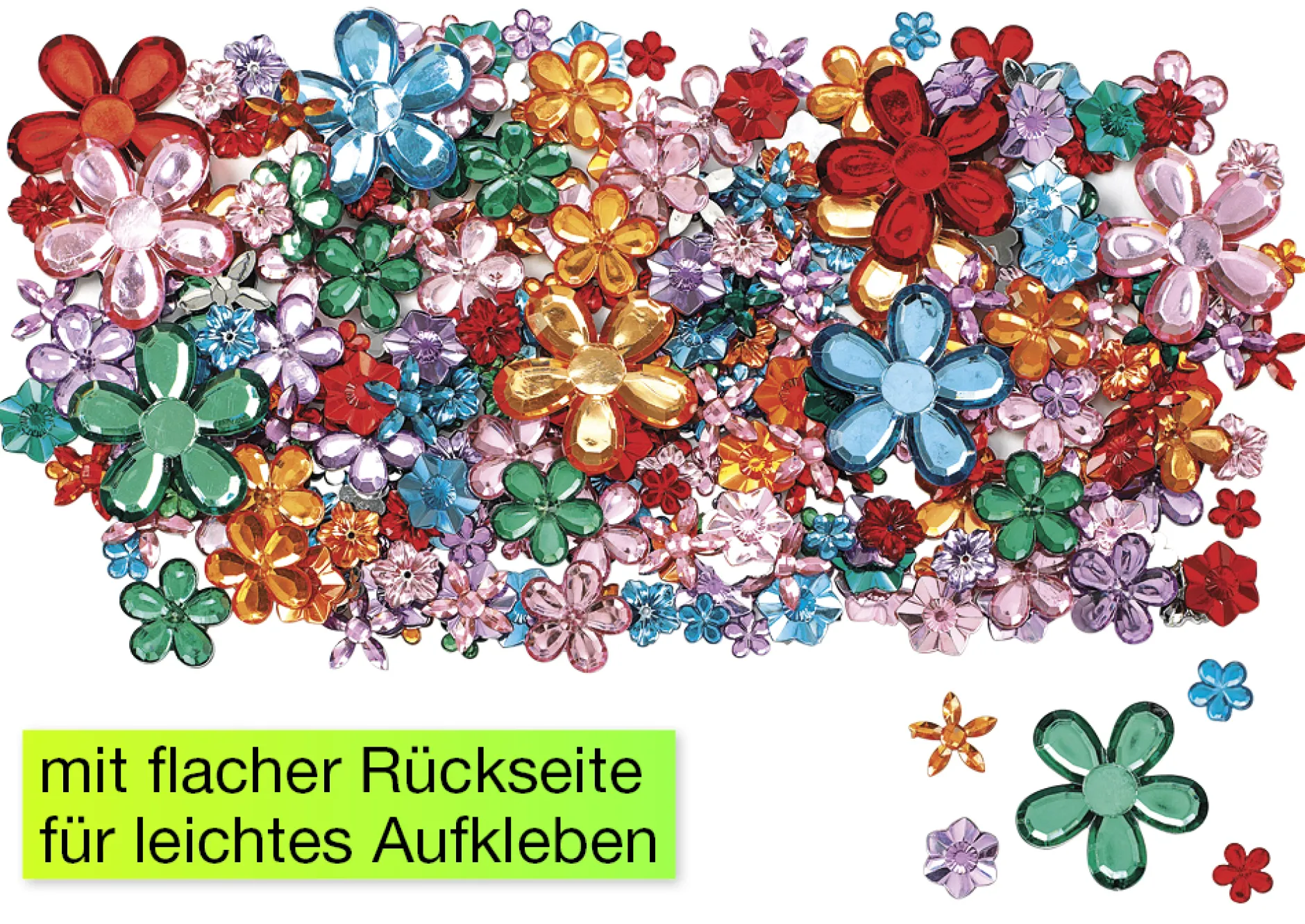 Blumen-Dekosteinchen, 300-tlg.