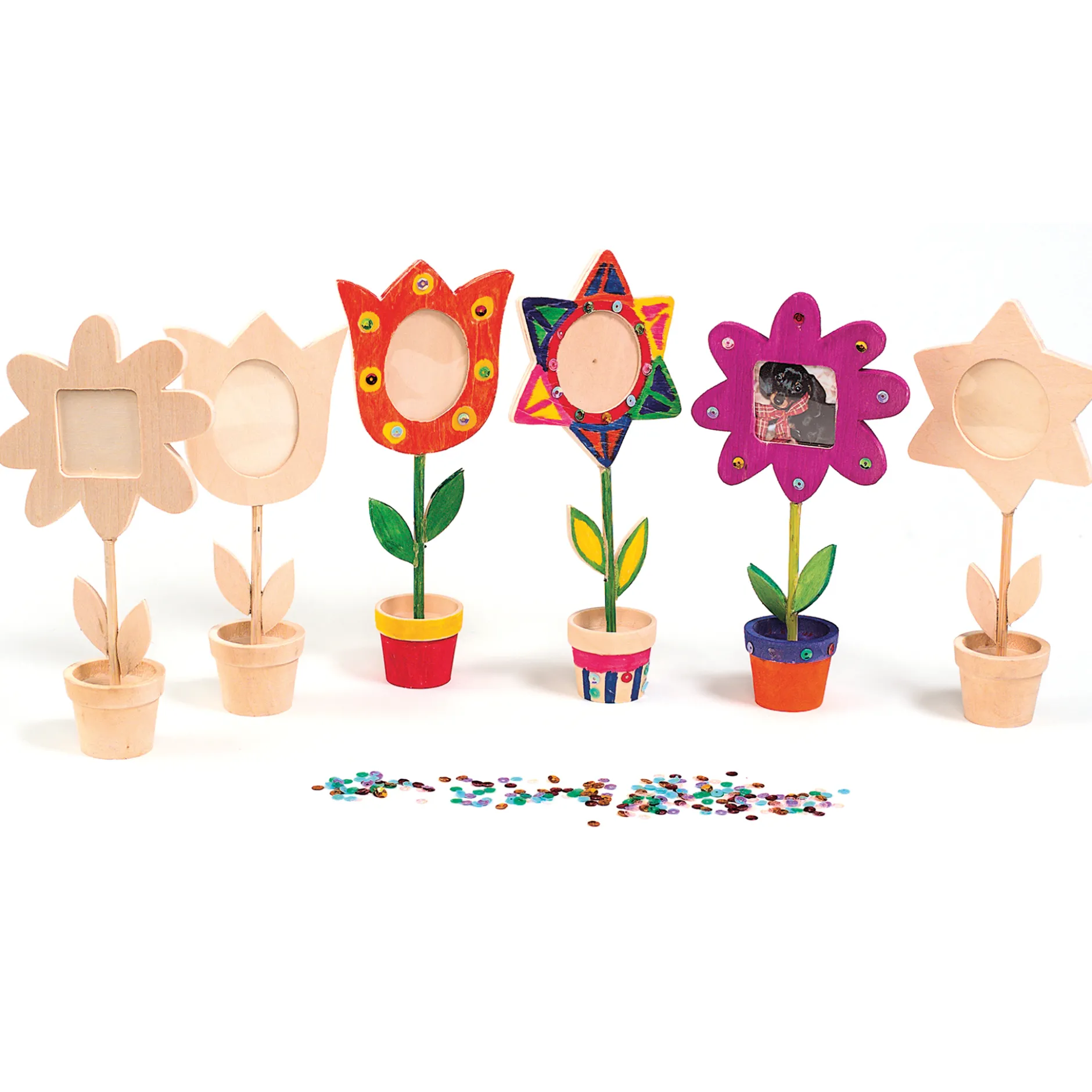 Blumentopf-Bilderrahmen, 12 Stück