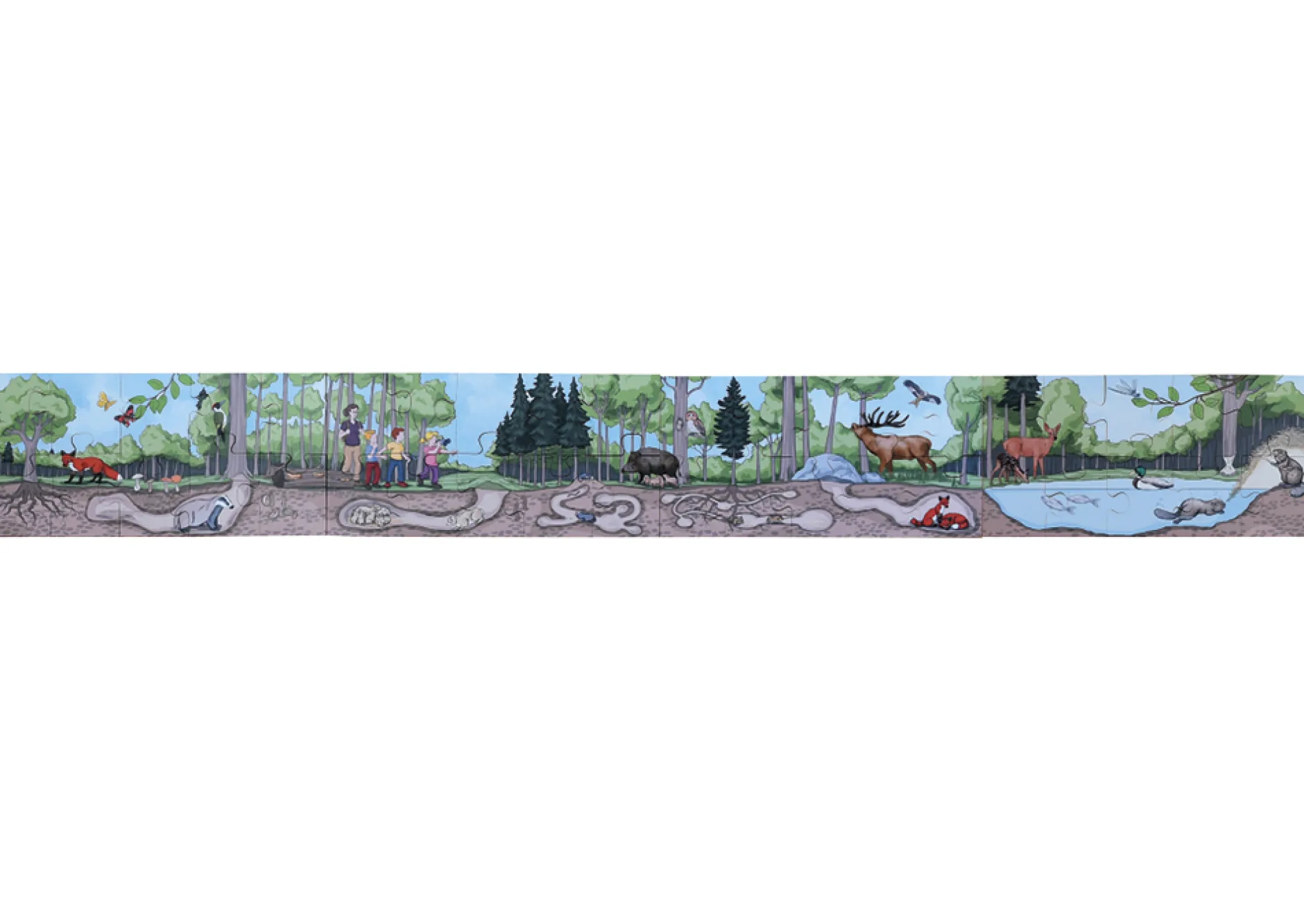 Boden-Puzzle "Wald entdecken", 40-tlg.