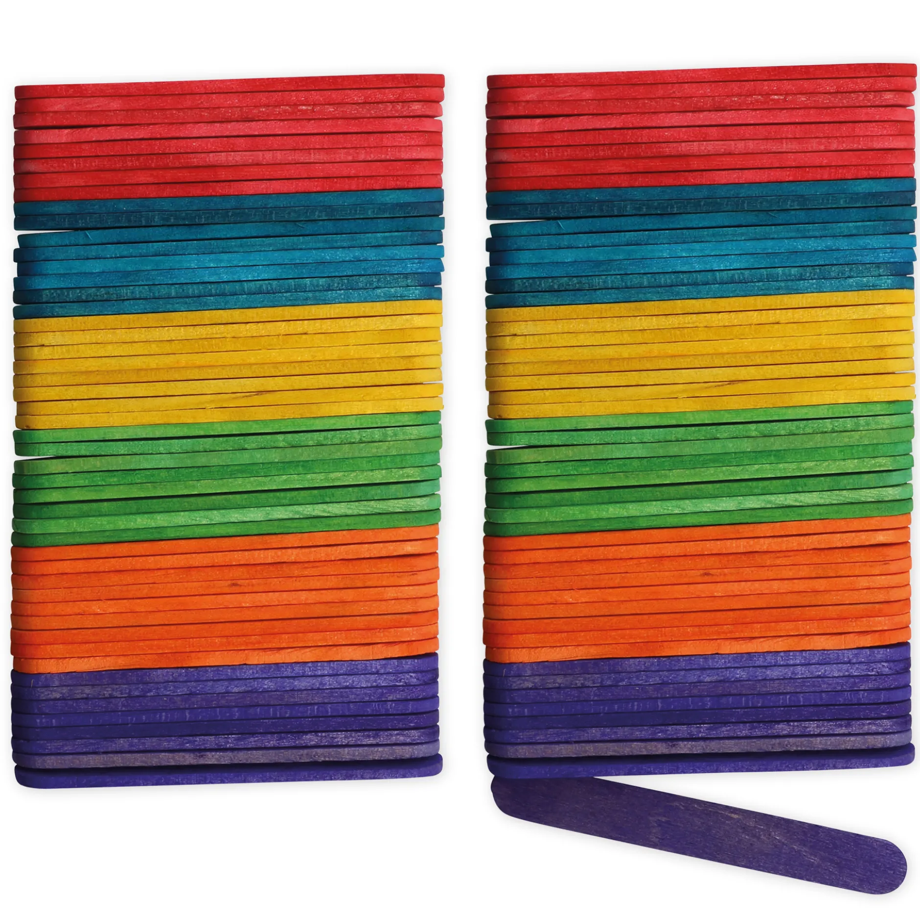 Bunte Holzspatel, 8x65 mm, 100 Stück