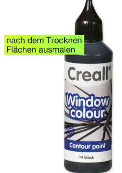 Creall Window Colour Kontur Blei/schwarz, 80 ml