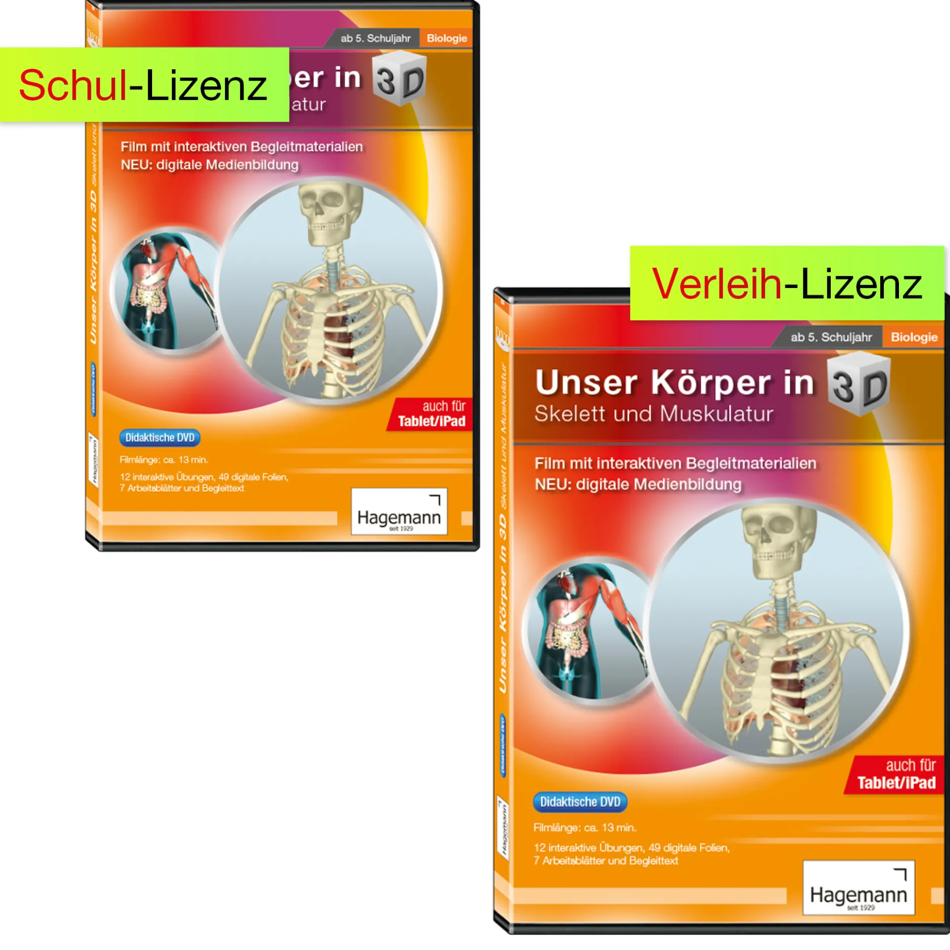 Didaktische DVD Unser Körper in 3D - Skelett und Muskulatur (tabletfähig)