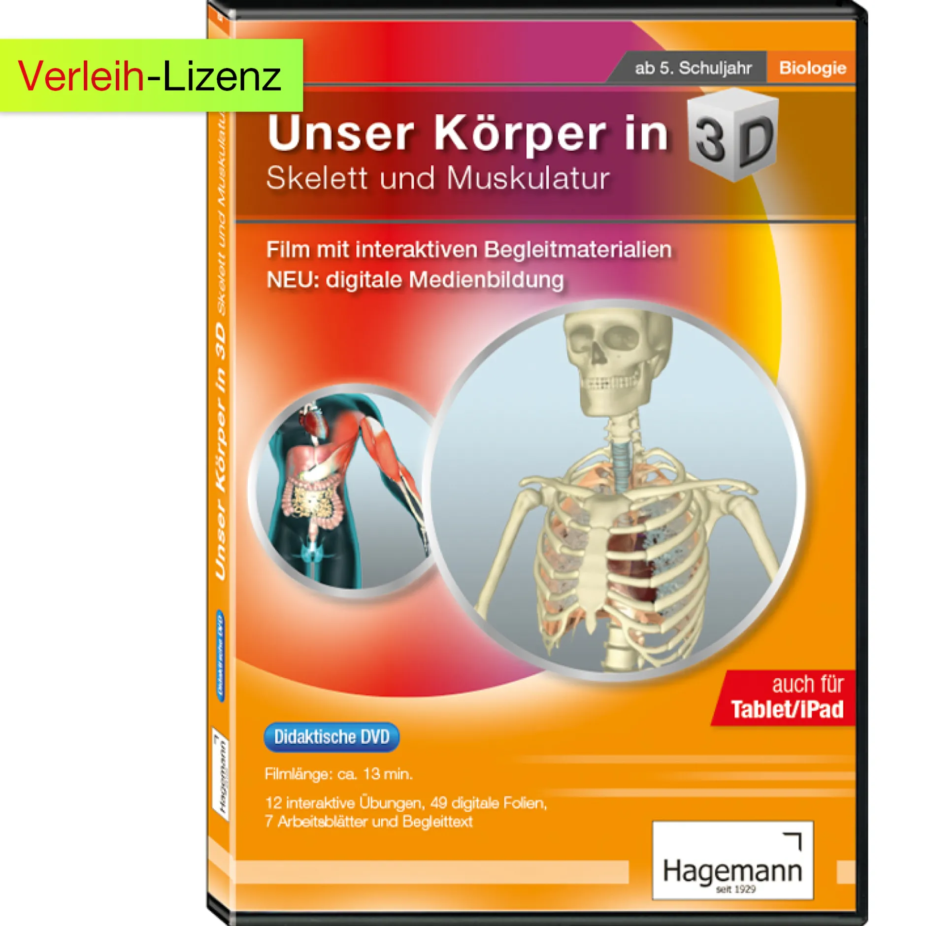 Didaktische DVD Unser Körper in 3D - Skelett und Muskulatur (tabletfähig)