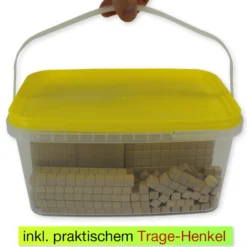 Dienes Grundsortiment, 121-tlg., Zahlenraum 1.000, naturfarben, in Stapel-Box
