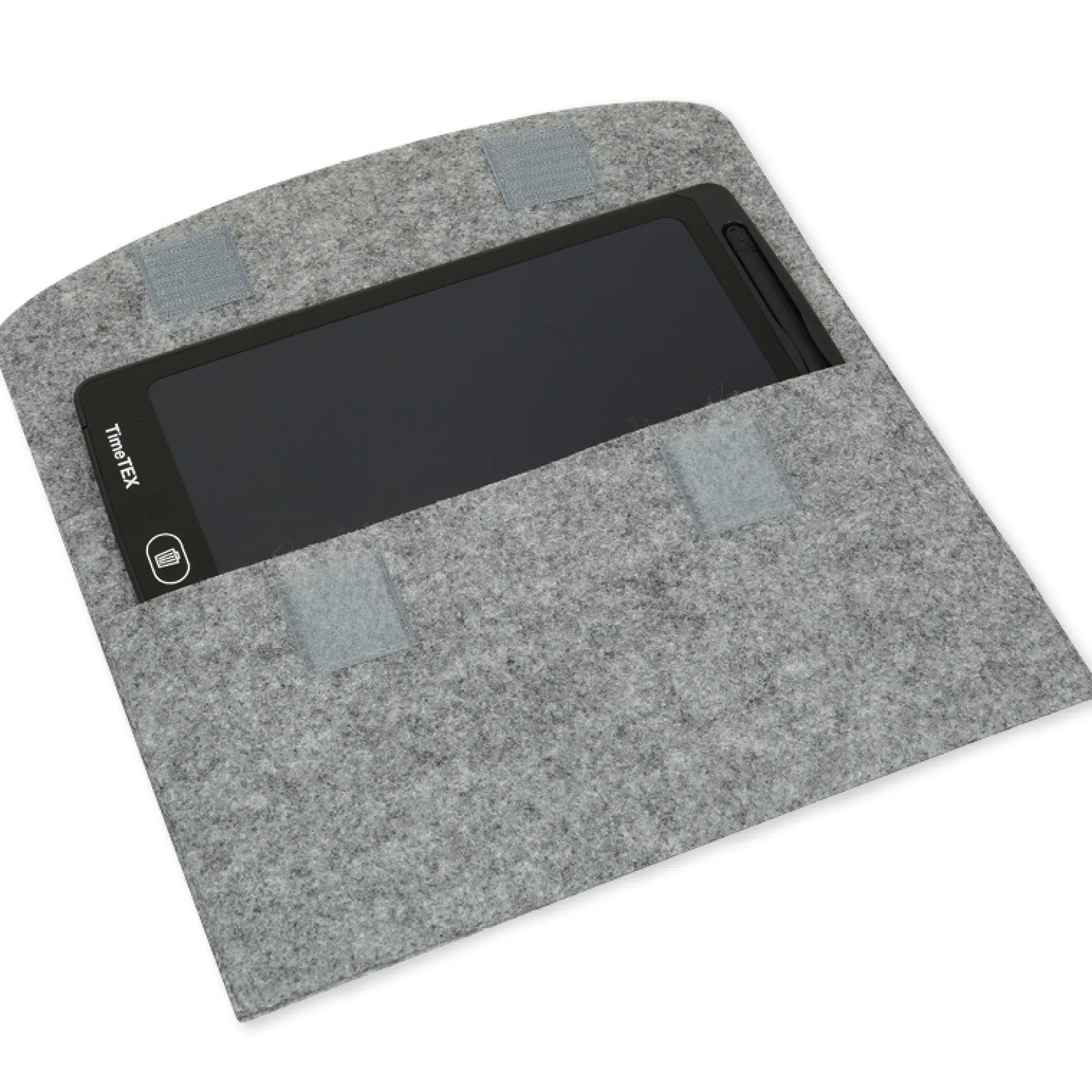 Digitale Schiefertafel SD "A4-XS", schwarzes Display, mit Filz-Hülle