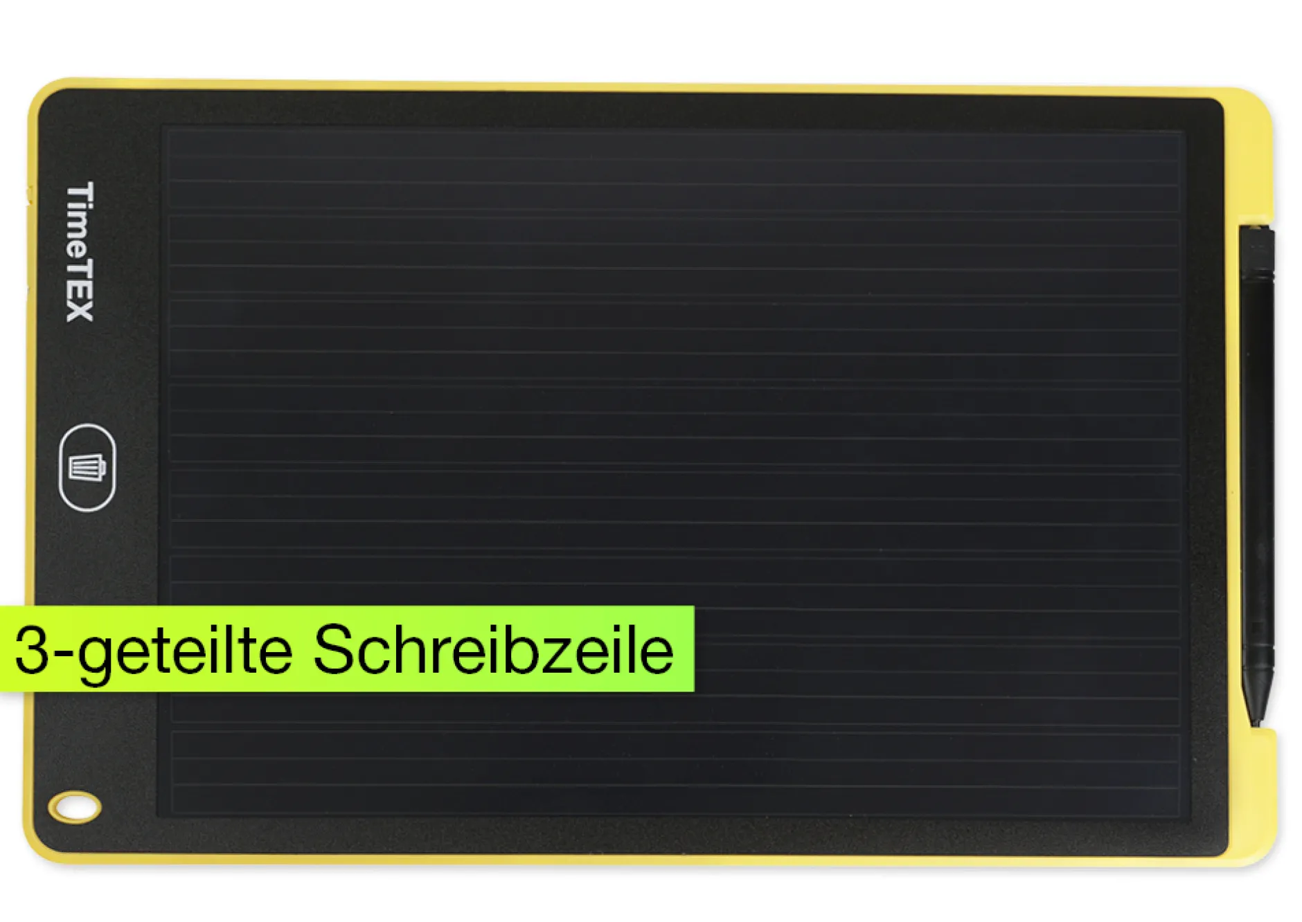 Digitale Schiefertafel SDZ "A4-S", schwarzes Display, 3-geteilte Schreibzeile