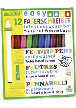 easy Faserschreiber 2 mm, 12 Farben