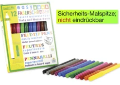 easy Faserschreiber 2 mm, 12 Farben