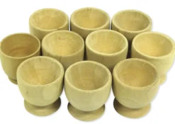 Eierbecher aus Holz, 10-tlg.