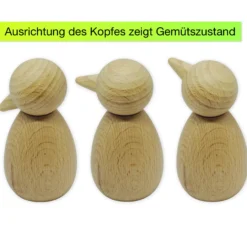 Emotions-Männchen aus Holz, ca. 8 cm hoch