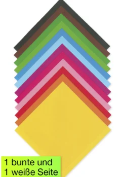 Faltblätter aus Origamipapier 19x19 cm, 96 Blatt