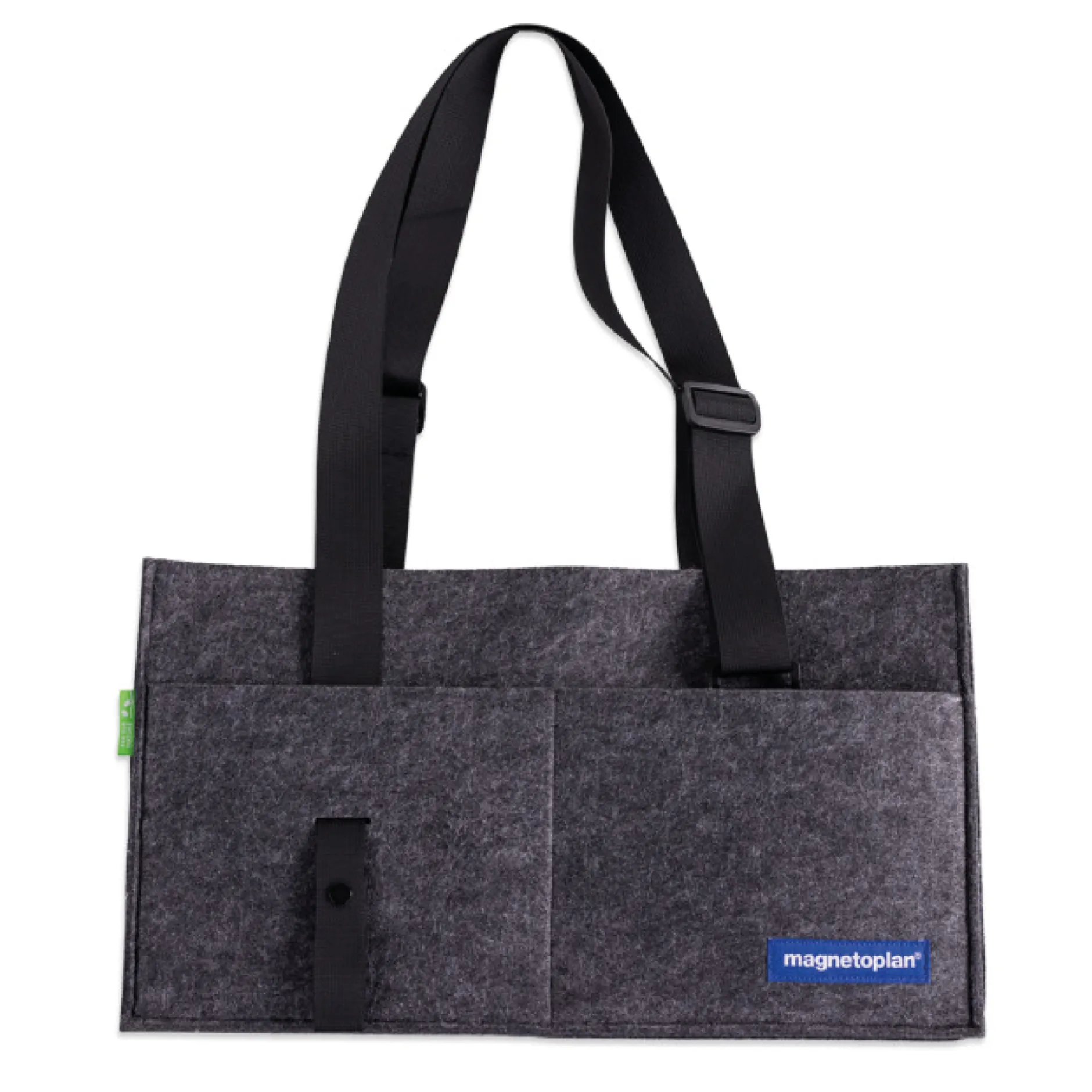 Fächer-Tasche aus Filz, faltbar, anthrazit