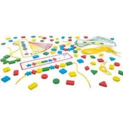 Fädelspiel "Geometrische Formen", 84-tlg.