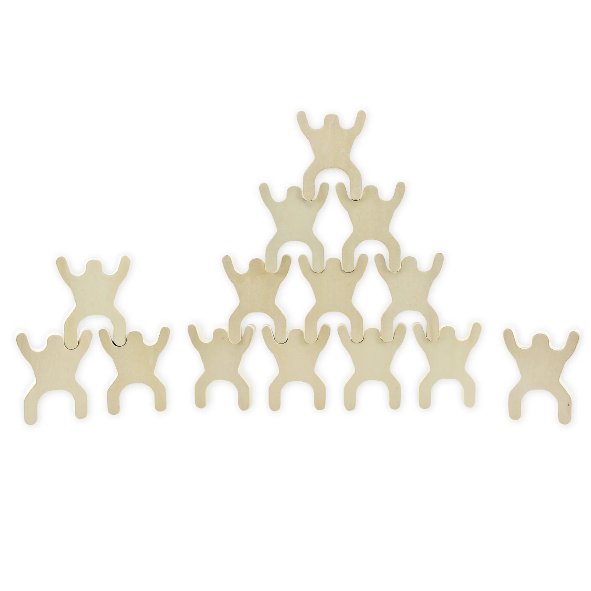 Figuren-Stapelspiel aus Holz, 36-tlg. im Beutel