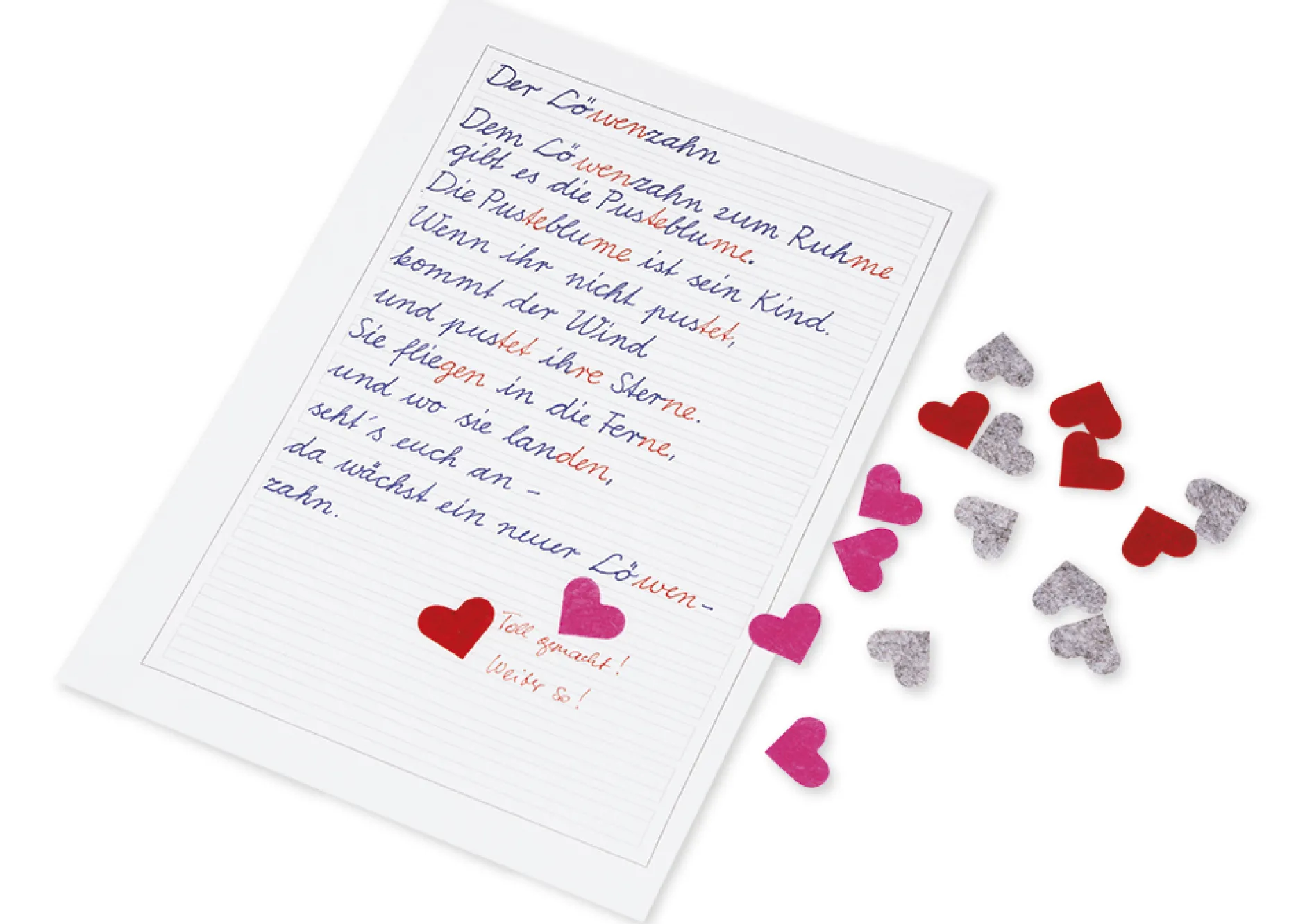 Filz-Aufkleber "Herz", 300 Stück