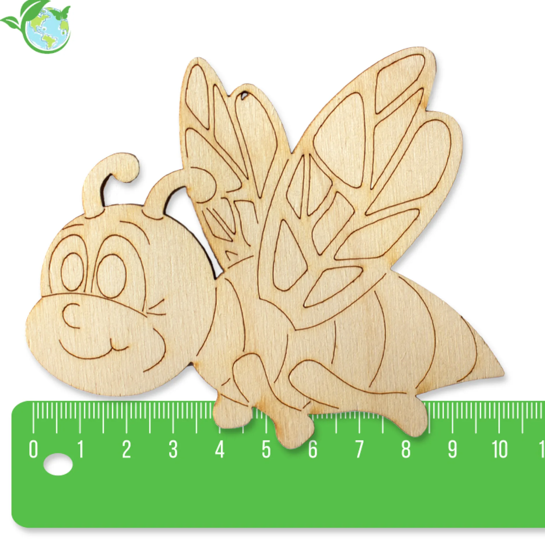 Fliegende Holz-Biene zum Gestalten, 10 cm breit