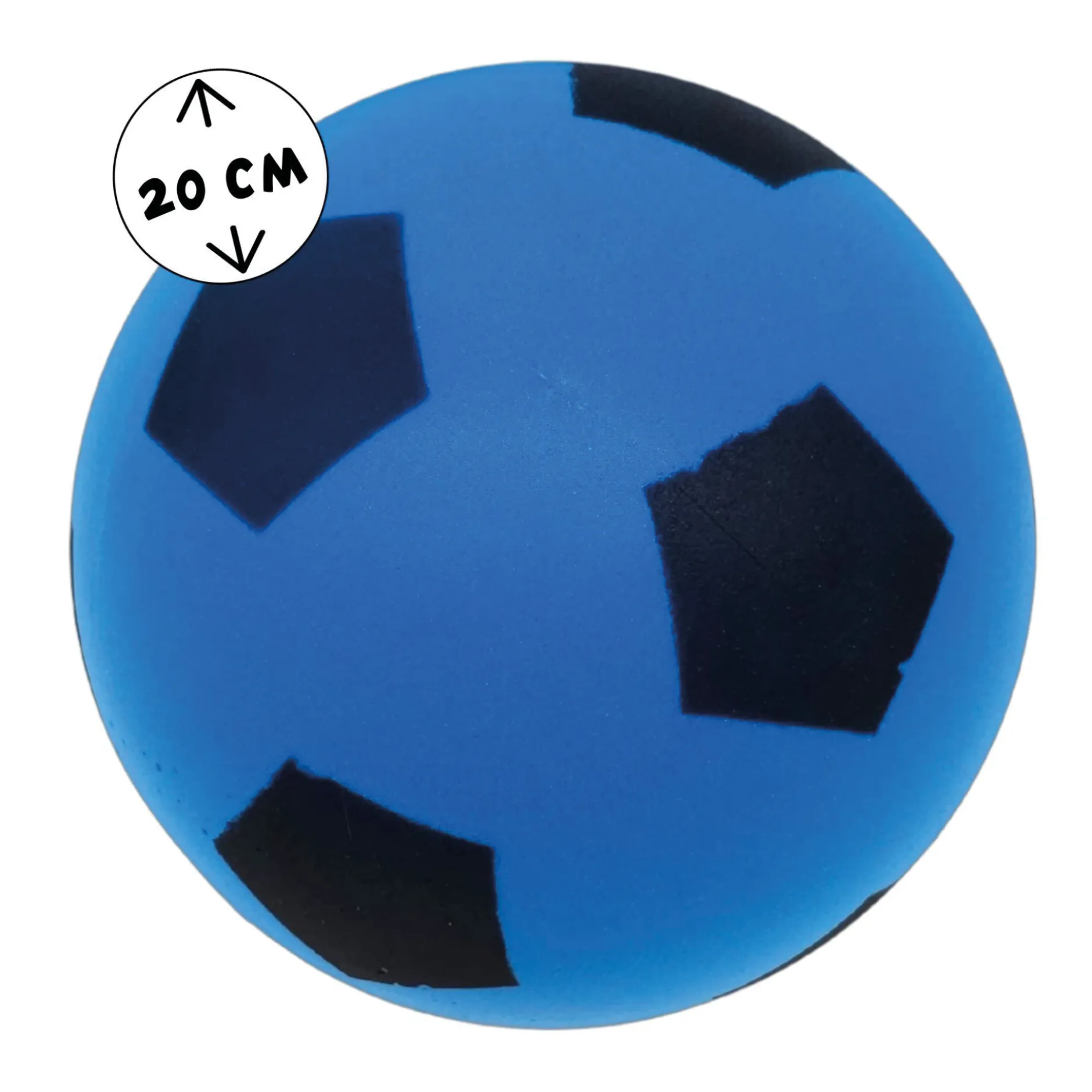 Flüster-Ball, blau-schwarz, 20 cm ø