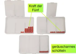 Flüster-Schüttelbox 3-tlg., mit 20 Perlen