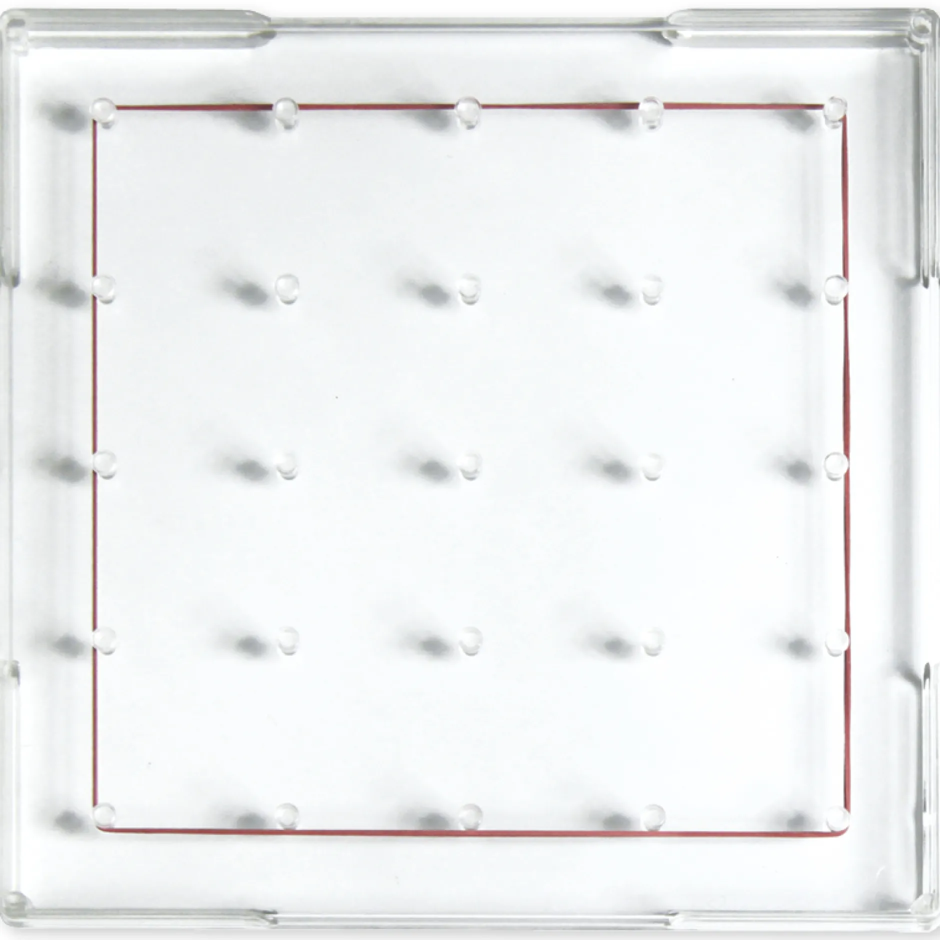Geometrie-Brett einseitig (5x5 Stifte), 15x15 cm, transparent