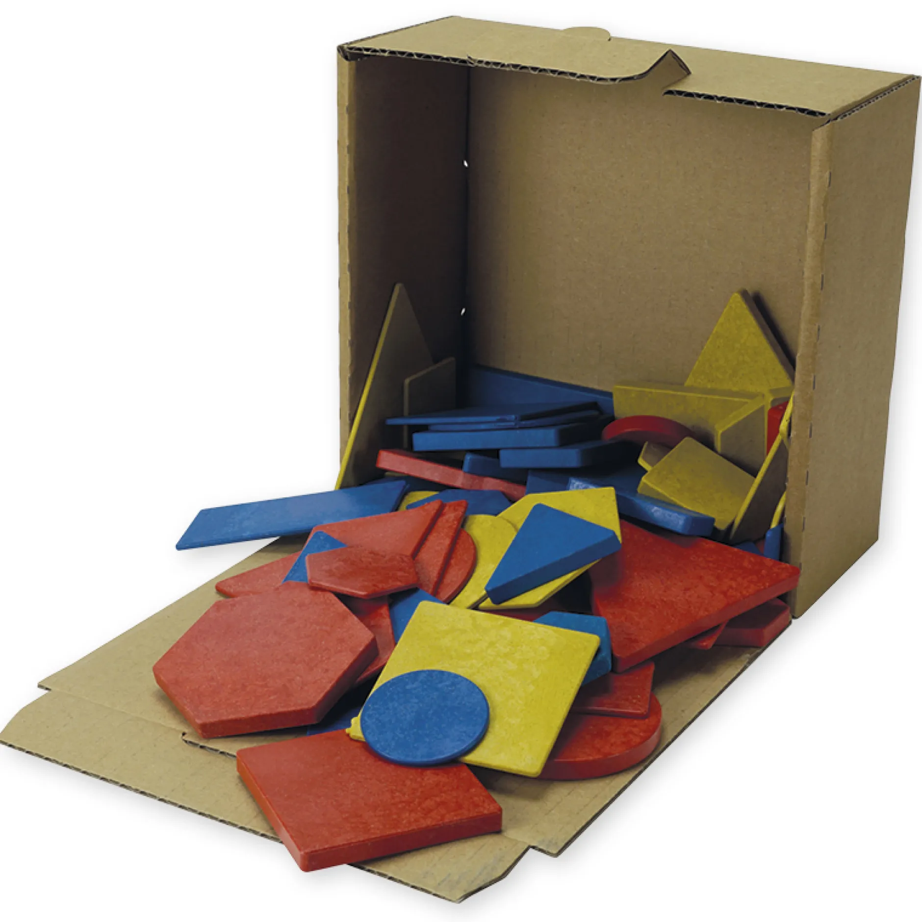 Geometrische Flächen aus RE-Wood Maxi, 60-tlg. in Box