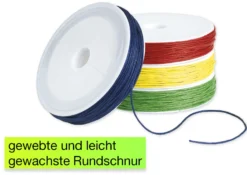 Gewachste Fädelschnur, 4 Farben à 25 m