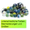 Glas-Murmeln "Faszination" in Dose, ca. 1 kg, ca. 16-35 mm ø