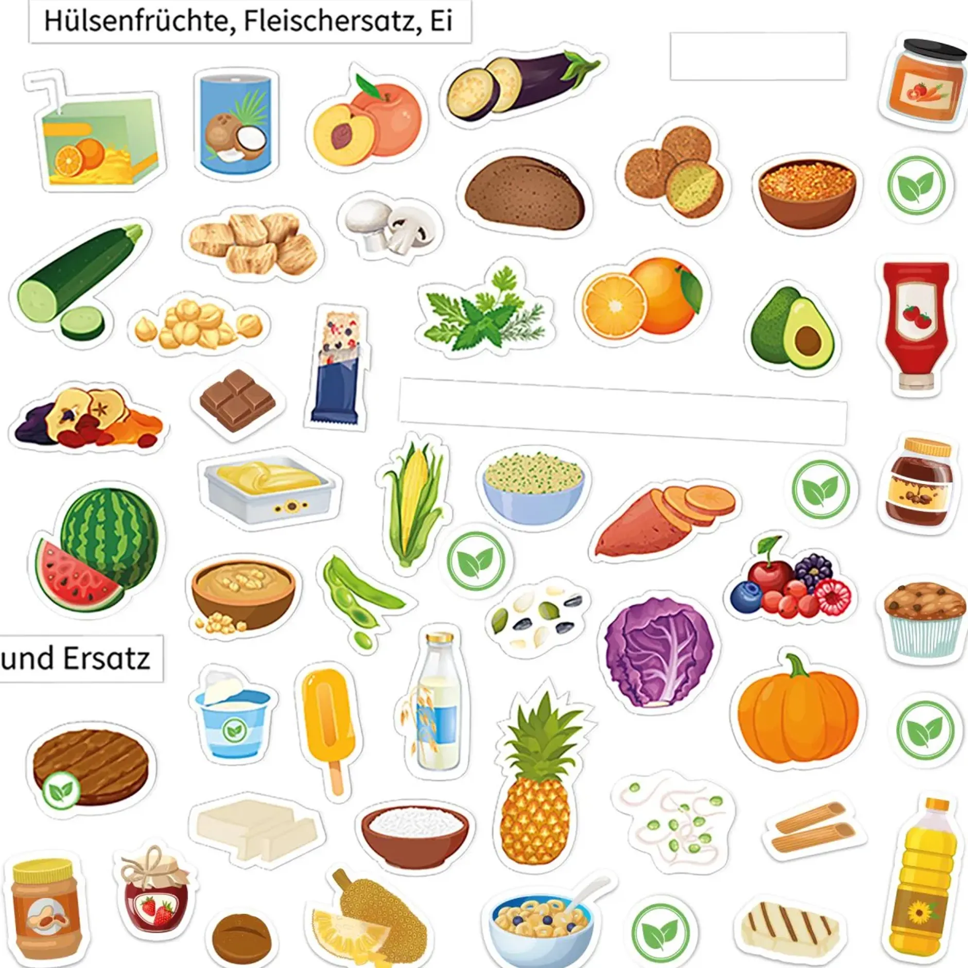 Hagemann Ernährungspyramide, vegetarisch und klassisch, magn, mit Lebensmitteln, 129-tlg.