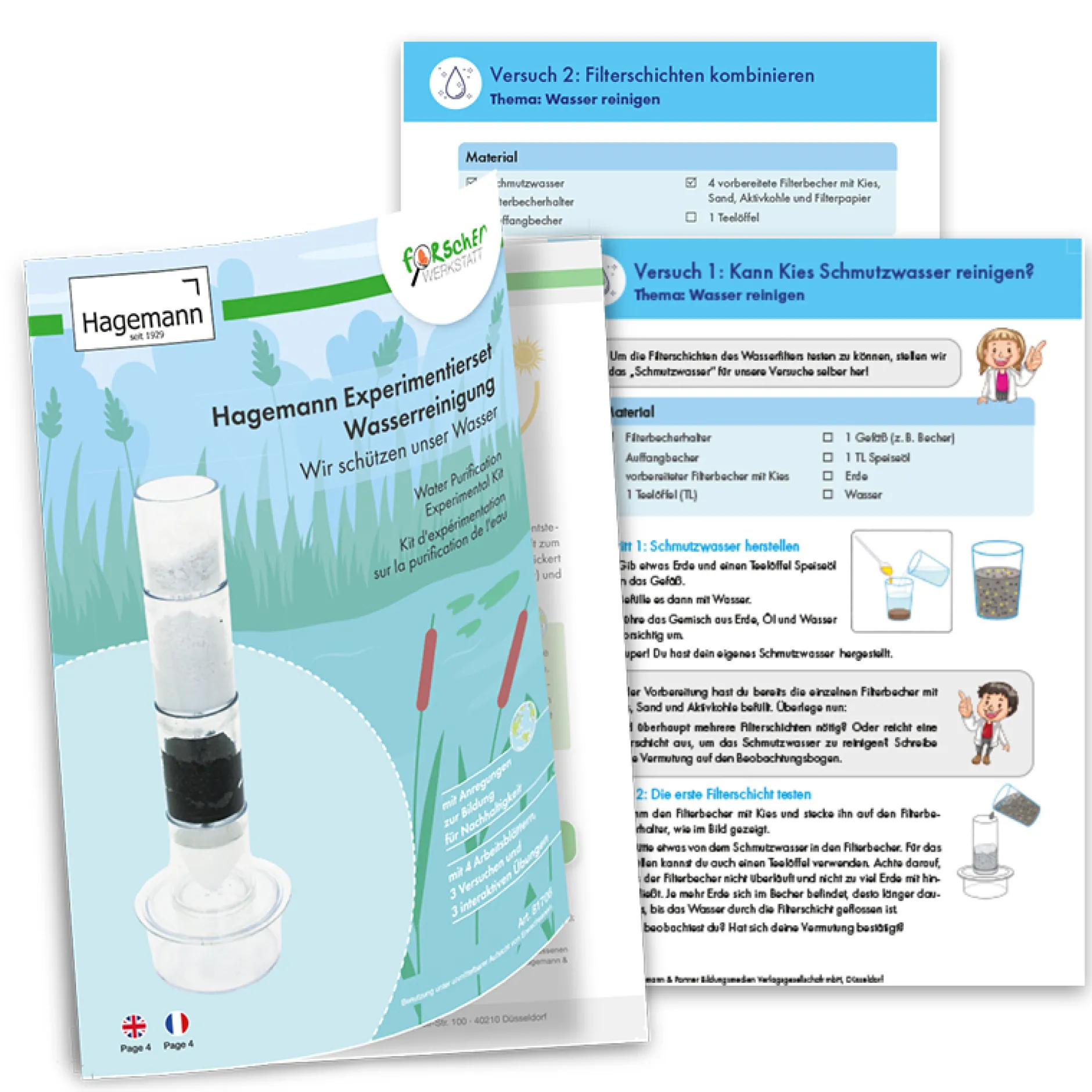 Hagemann Experimentierset Wasserreinigung