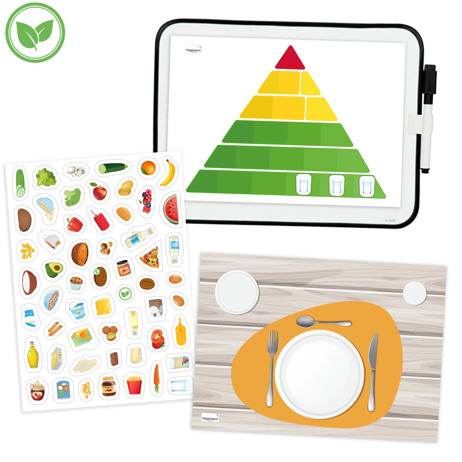 Hagemann Lernset Vegetarische und vegane Ernährung (magnetisch), 61-tlg.