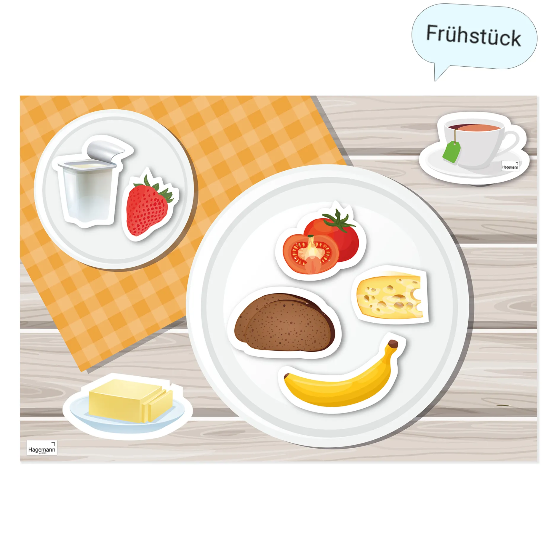 Hagemann Magnetbilder Gesunde Mahlzeiten mit Ernährungspyramide