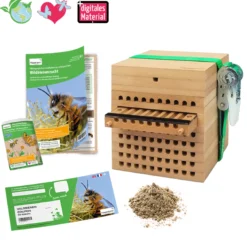 Hagemann Zuchtset Wildbienen, Rote Mauerbiene (mit Gutschein, 50 Kokons)