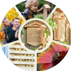 Hagemann Zuchtset Wildbienen zum Aufklappen, Rote Mauerbiene (mit 25 Kokons)
