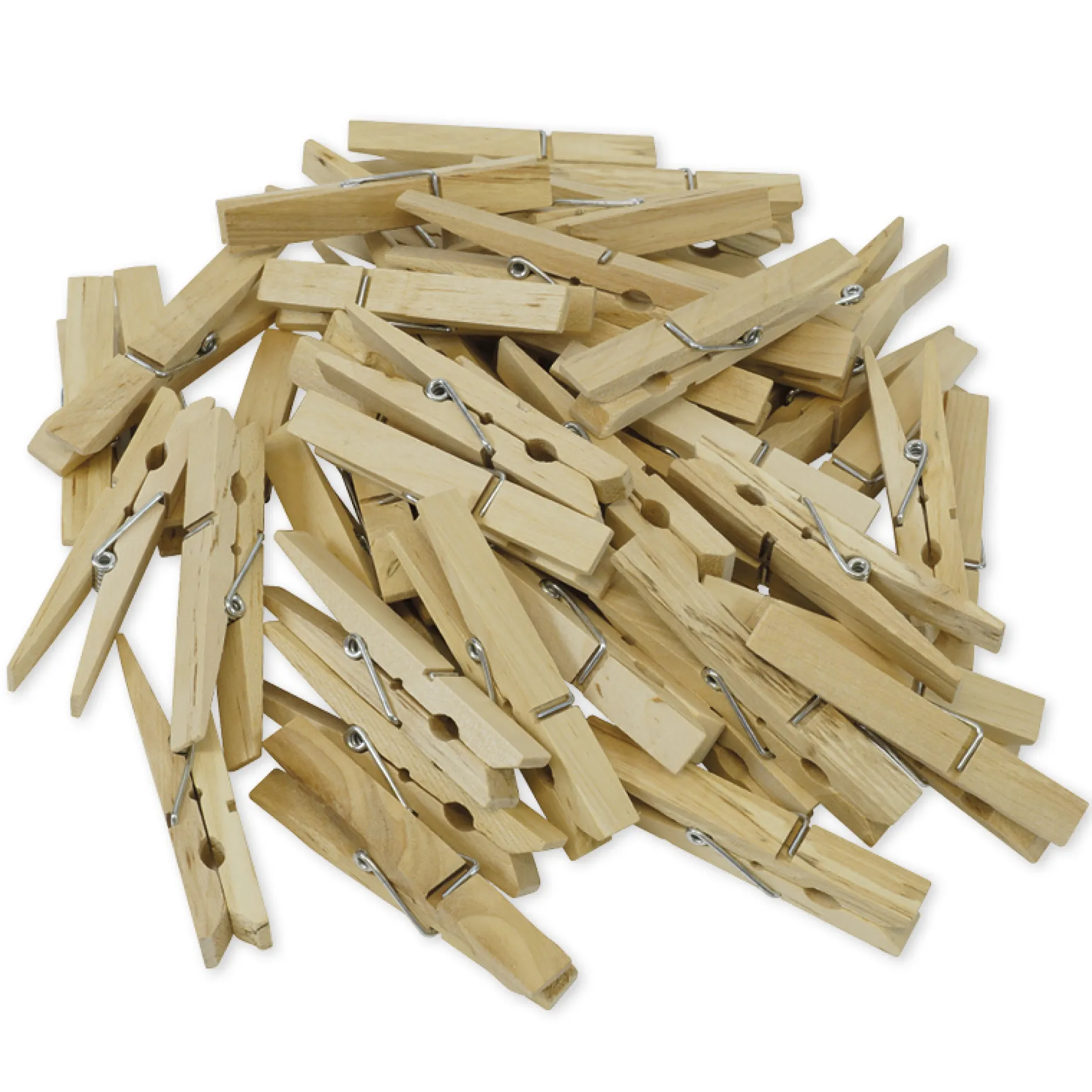 Holz-Klammern 70 mm natur, 50 Stück