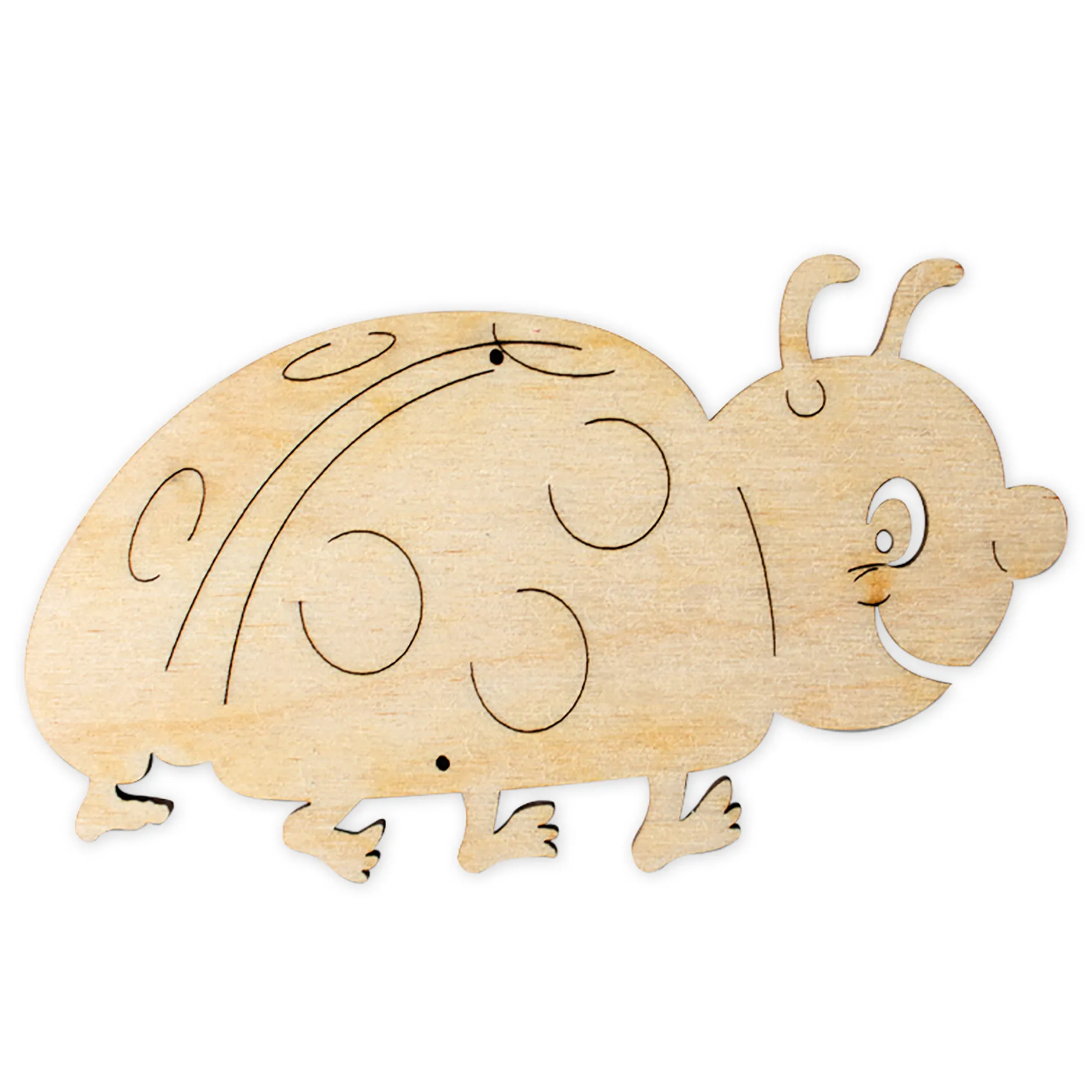 Holz-Marienkäfer zum Gestalten, 10 cm