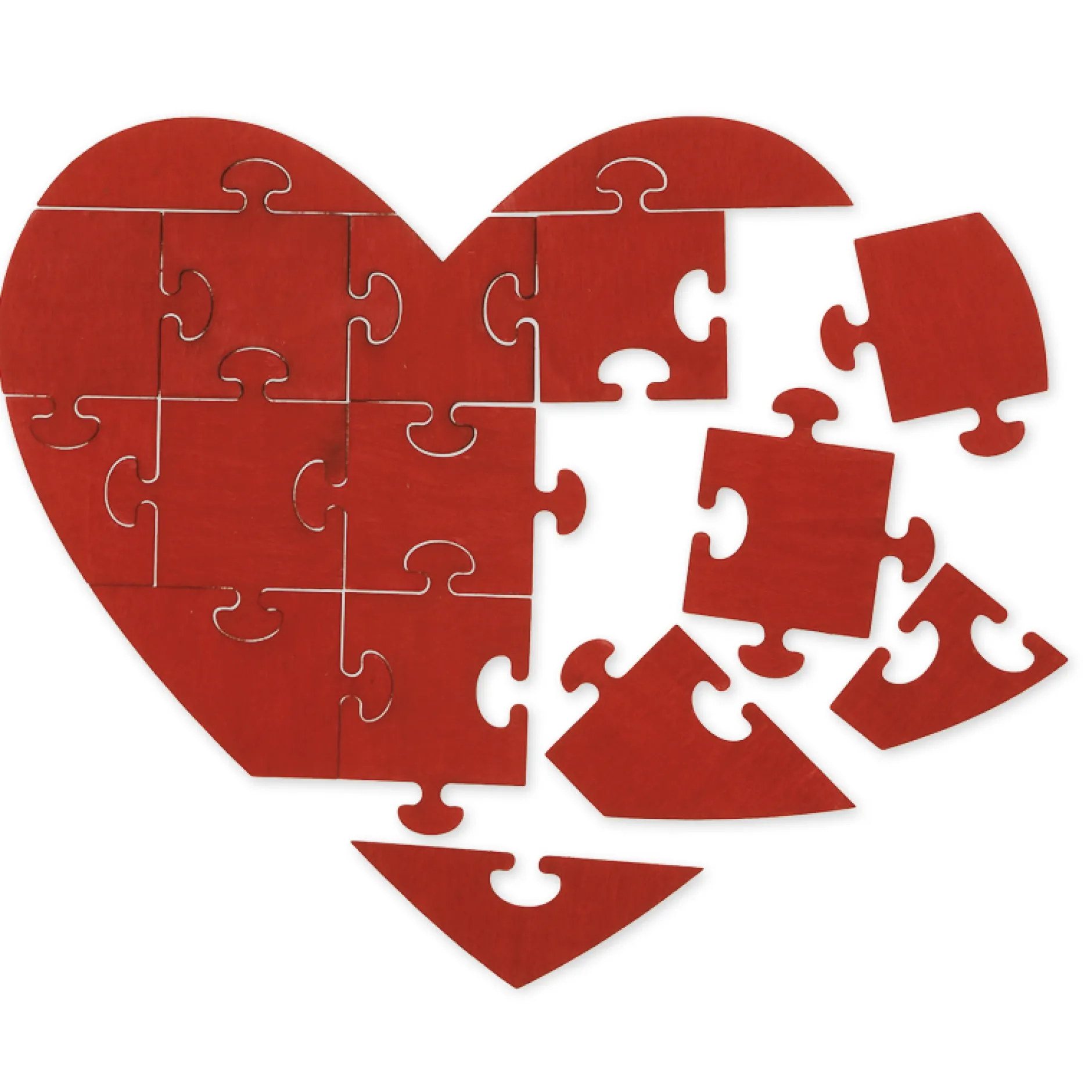Holzpuzzle "Herz" 16-tlg.
