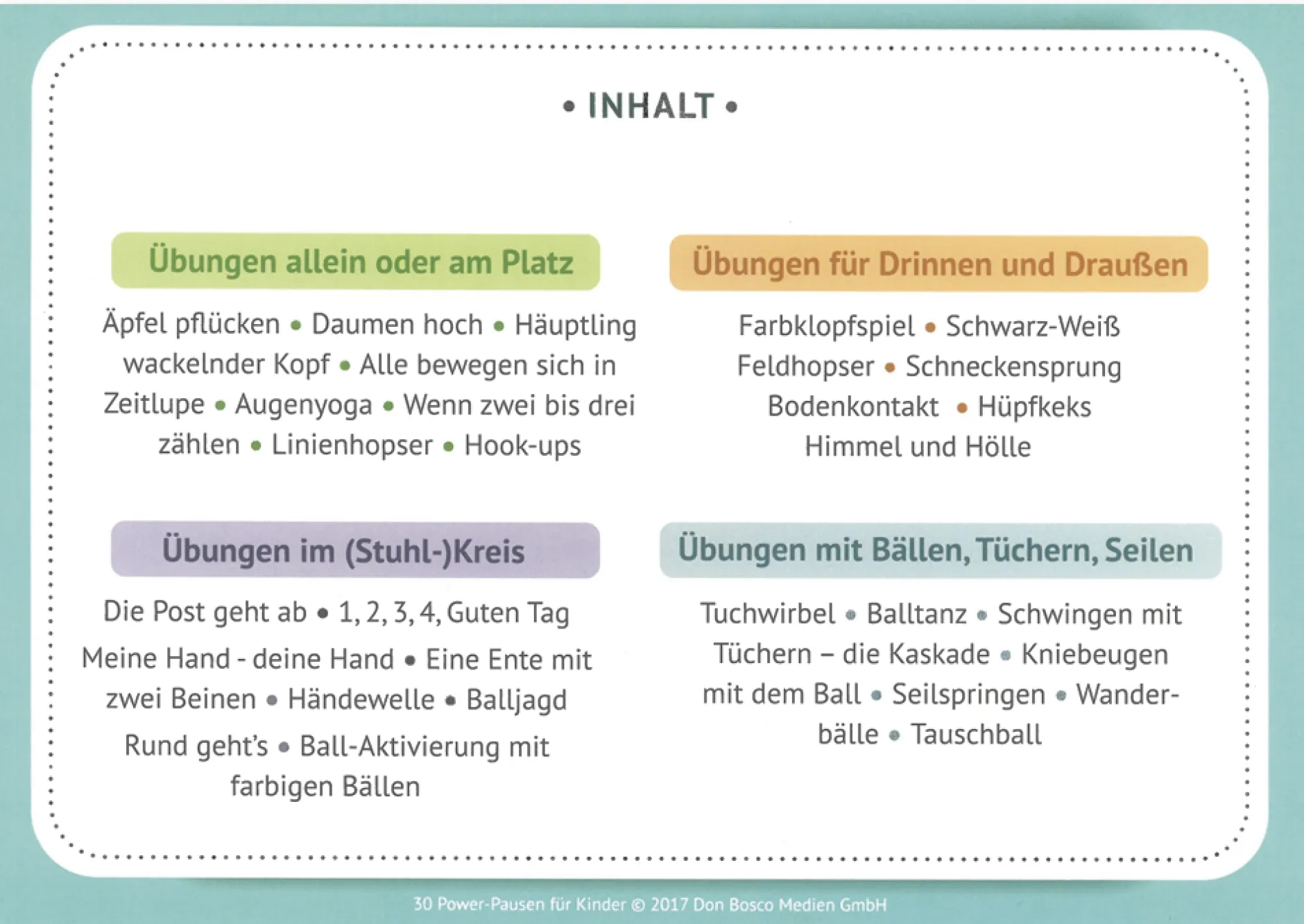 Karten-Set "30 Power-Pausen für Kinder"