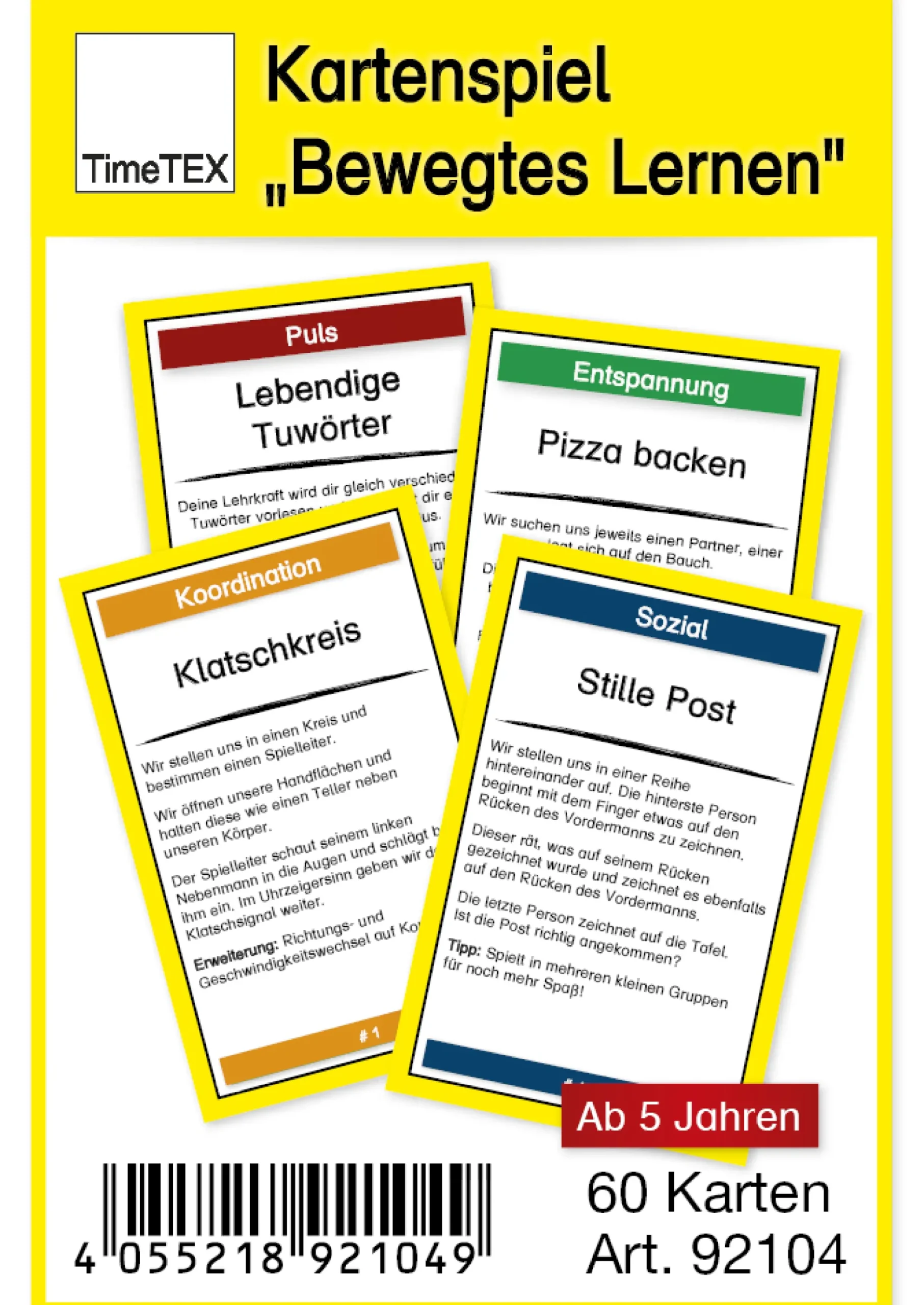 Kartenspiel "Bewegtes Lernen" 60-tlg. im Etui